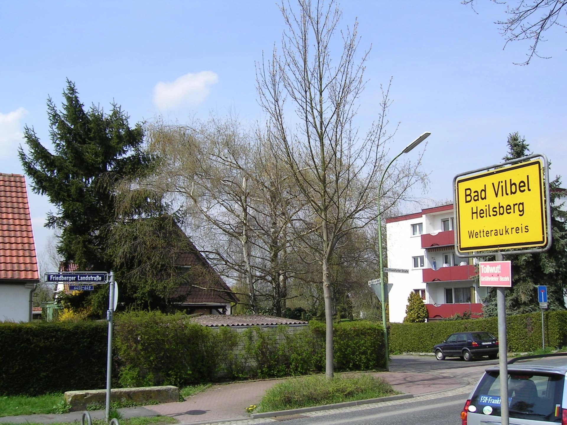 Ortseingang zum Stadtteil Heilsberg in Bad Vilbel