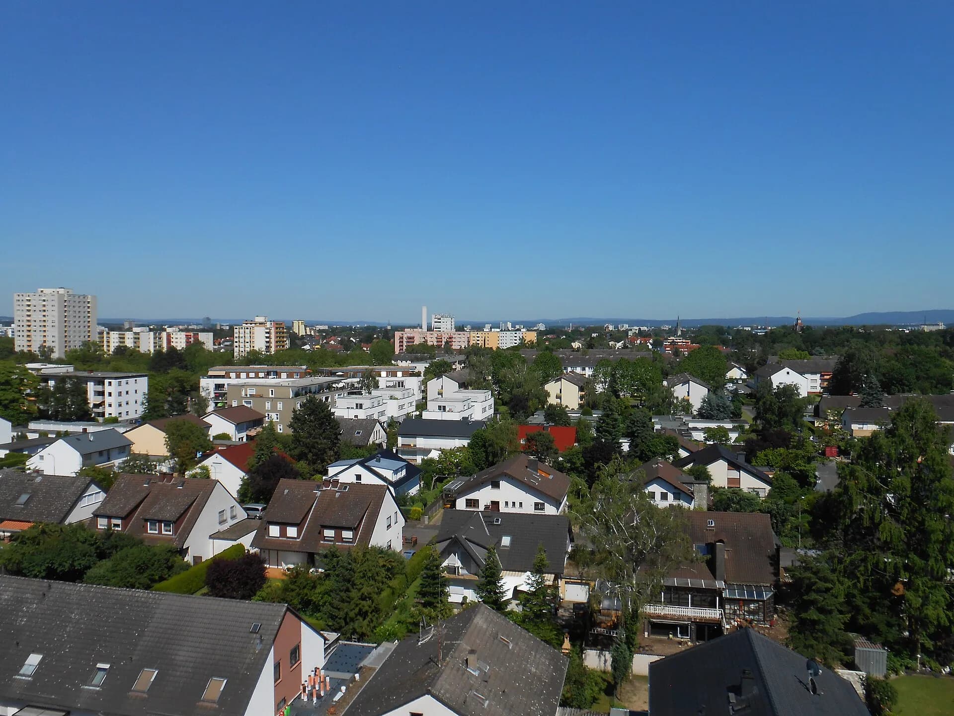 Blick über Hanau-Kesselstadt Richtung Osten