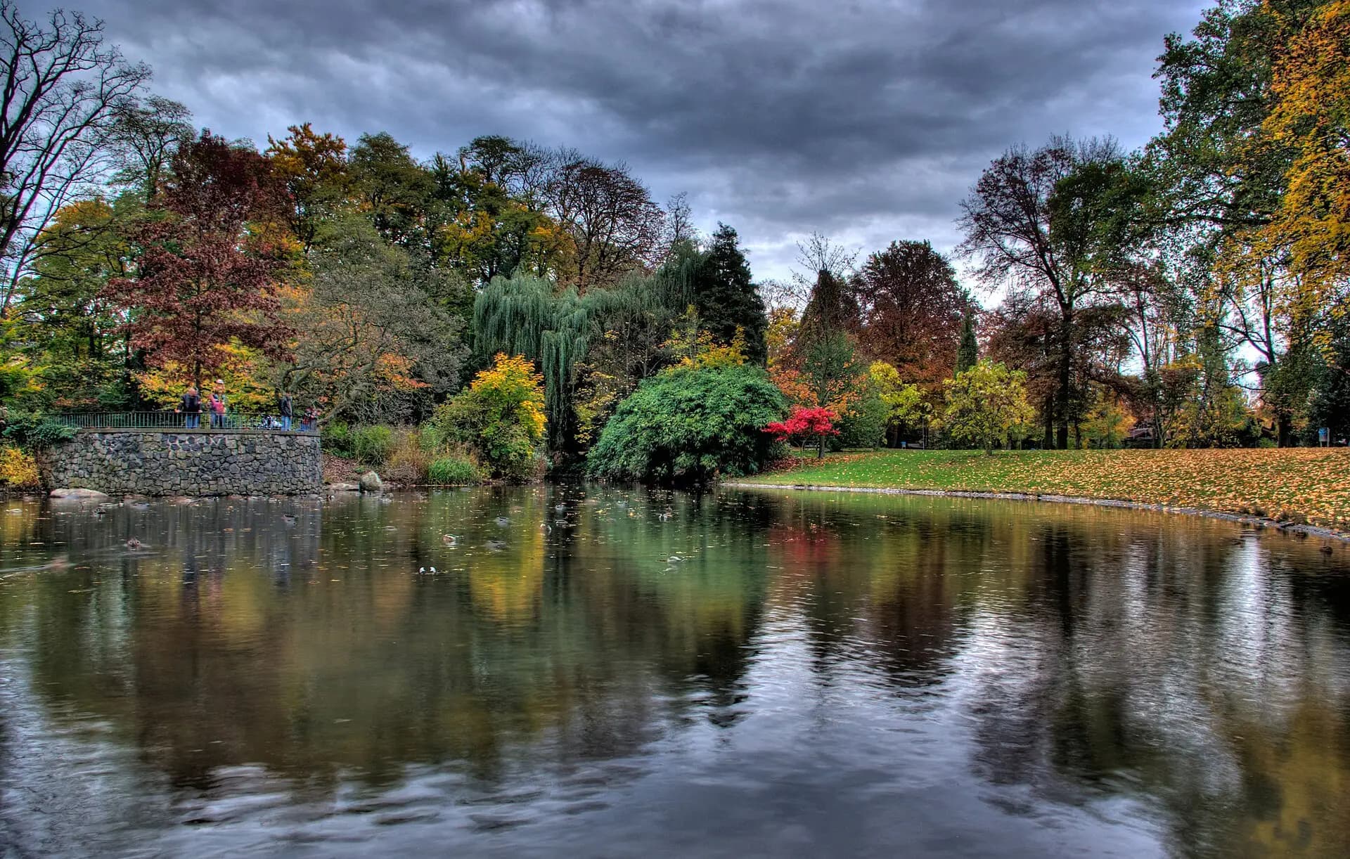 Herbstlicher Parksee in Hanau