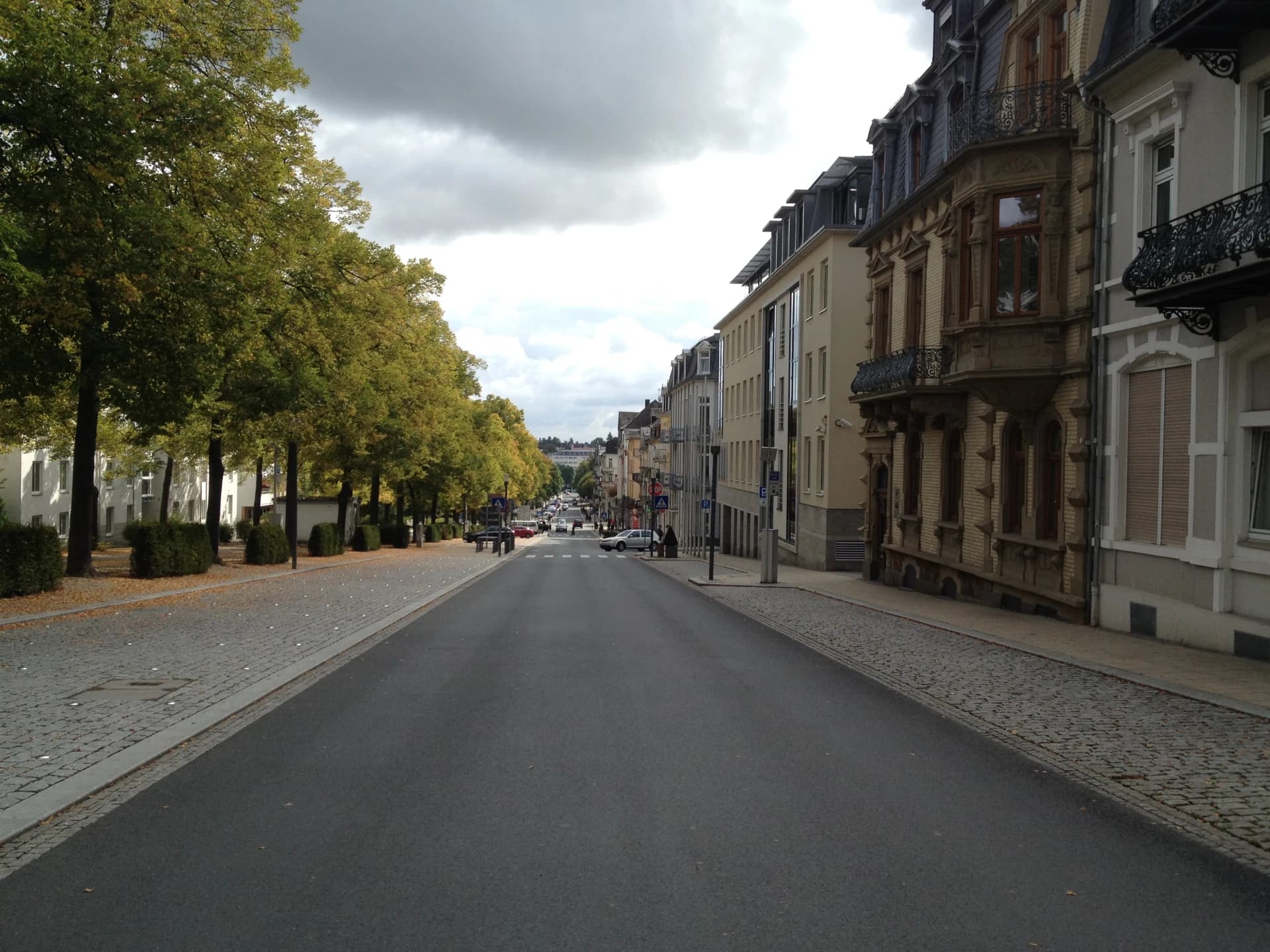 Parkstraße Richtung Osten in Bad Nauheim