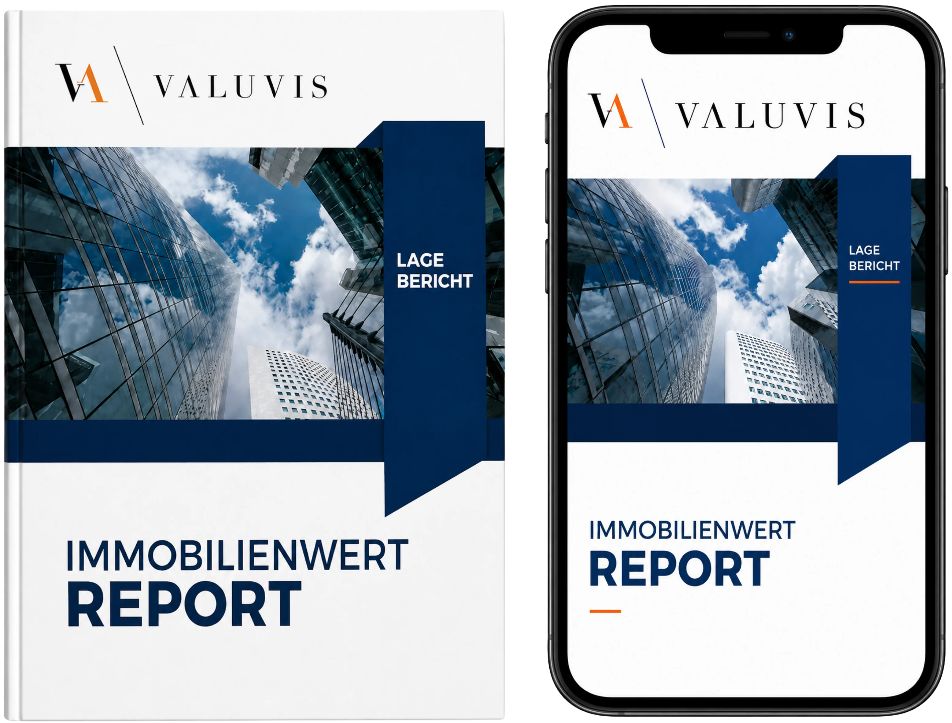 Immobilienwert-Report und Kurzübersicht auf dem Smartphone – kostenlose Immobilienbewertung mit Valuvis