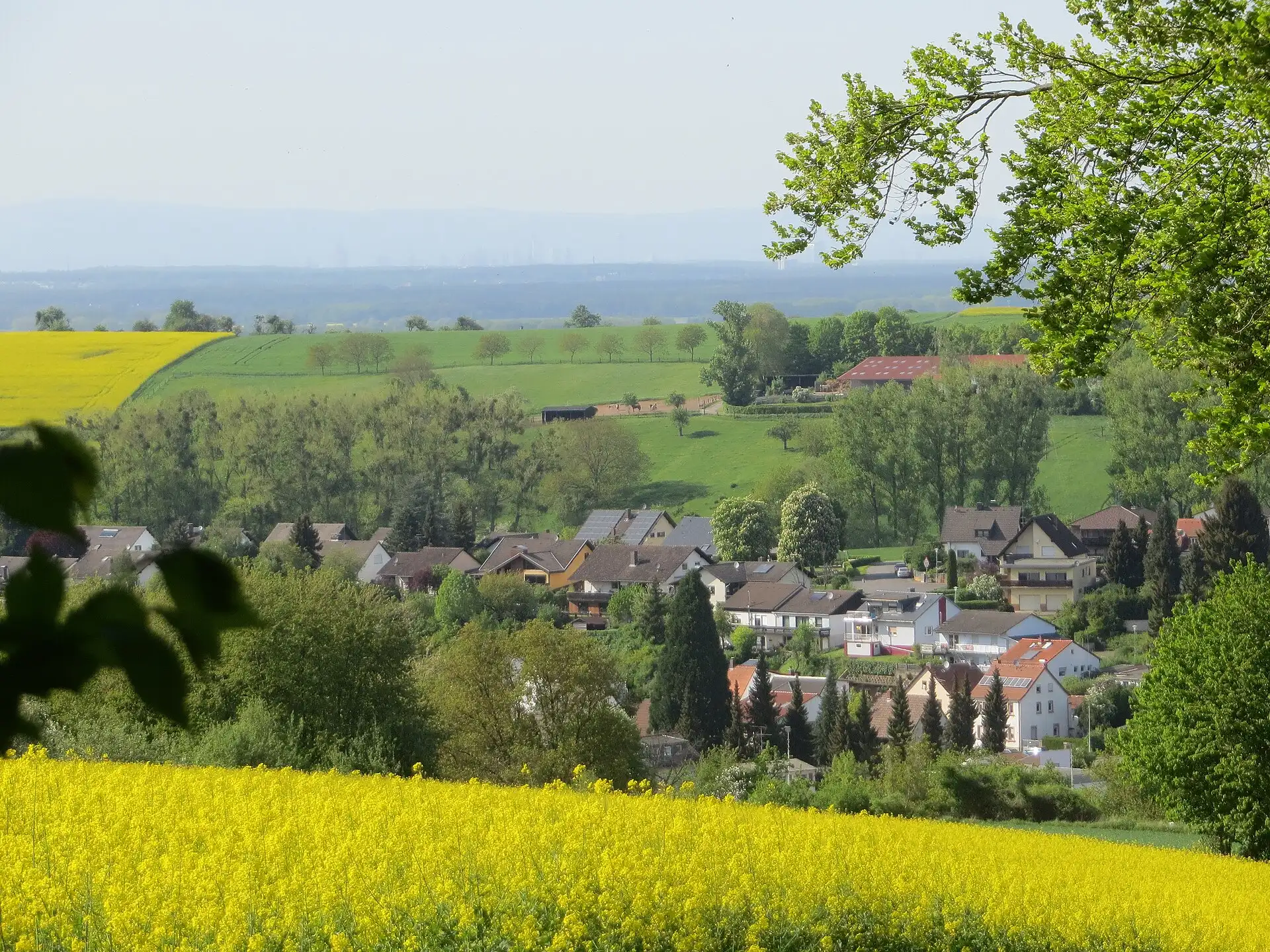 Blick von Raibach über die Felder