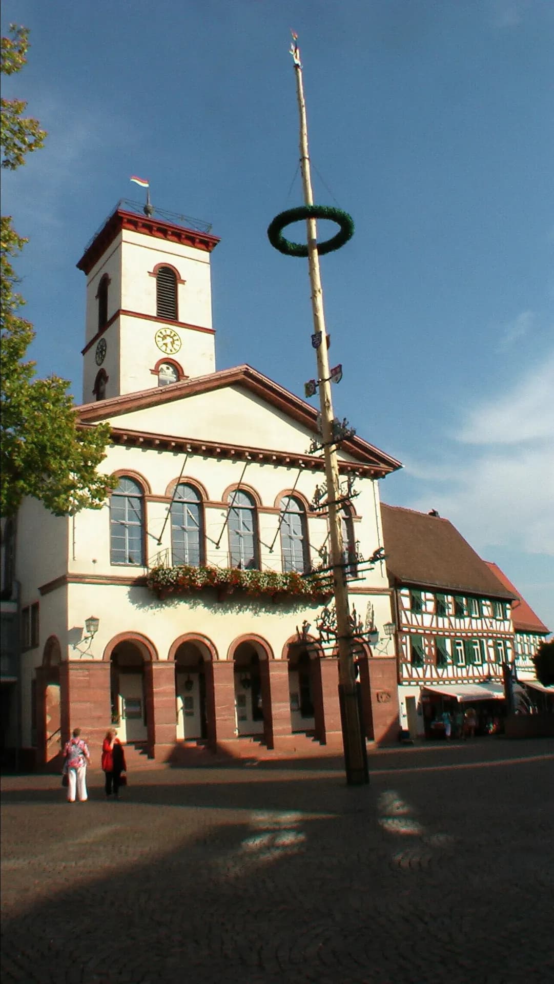 Rathaus mit Zunftbaum in Seligenstadt