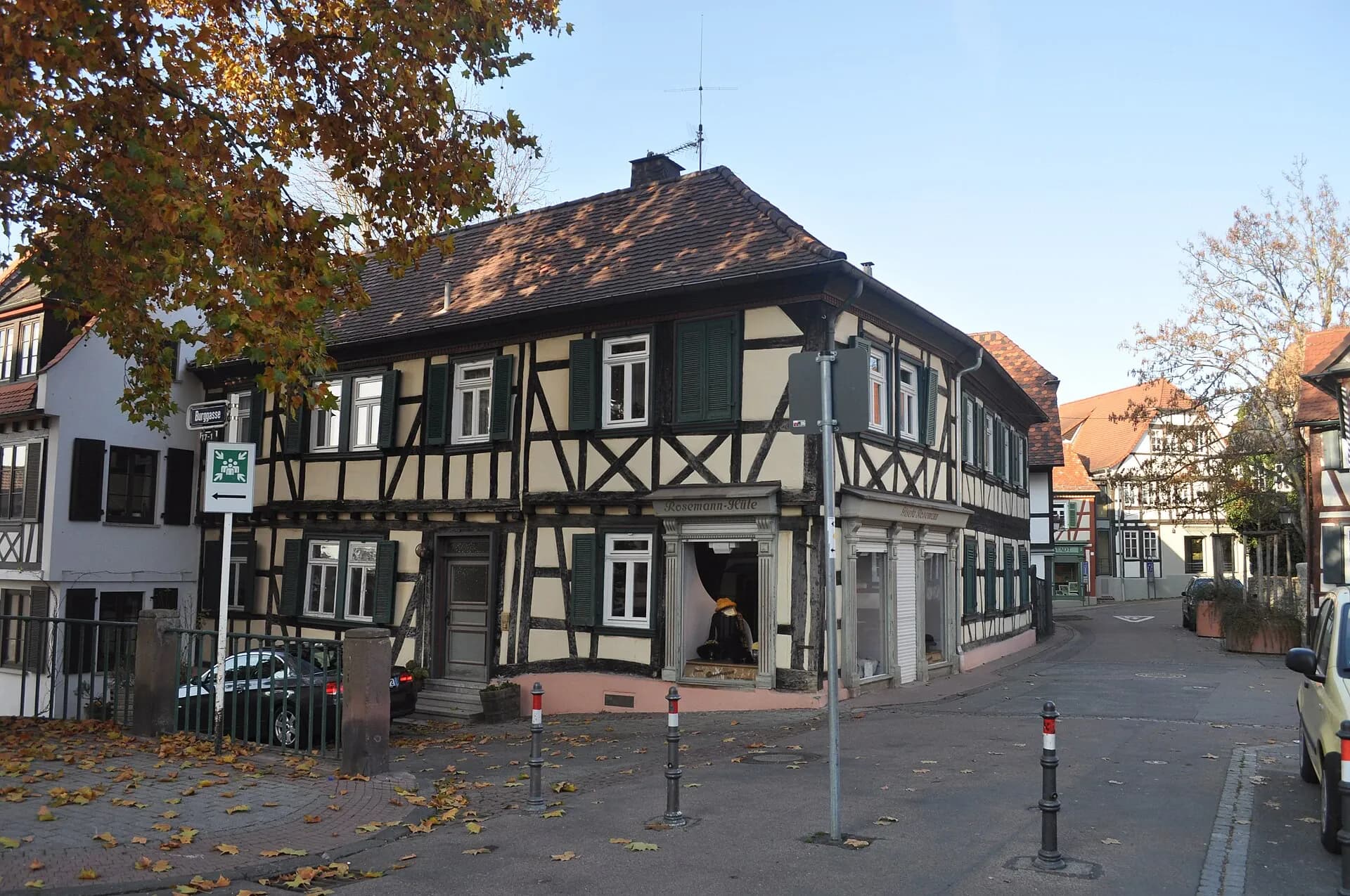 Fachwerkzeile an der Rathausstraße in Bad Homburg