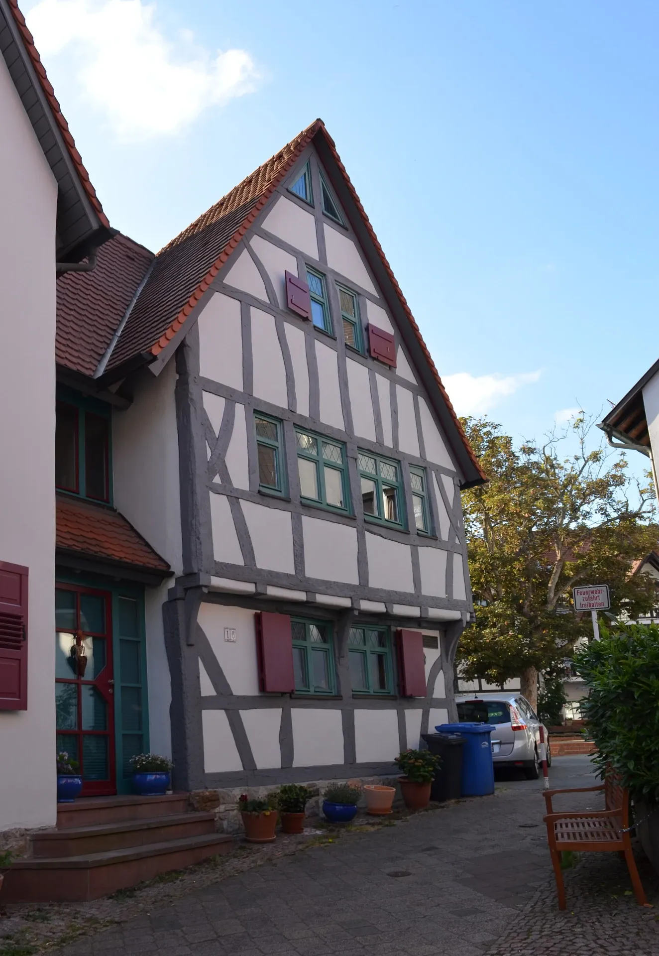Fachwerkgiebel in der Rind'schen Stiftstraße in Bad Homburg