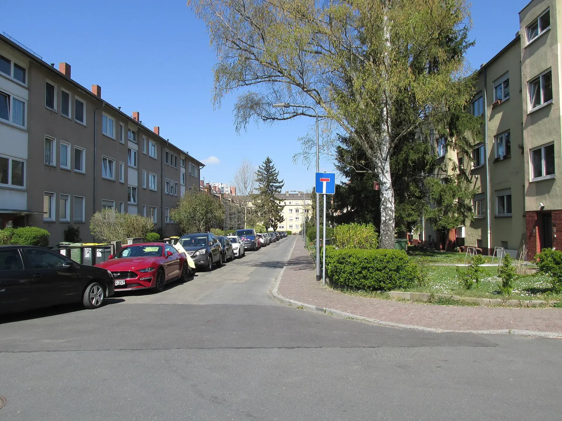 Wohnzeilen an der Runkeler Straße in Frankfurt Eckenheim