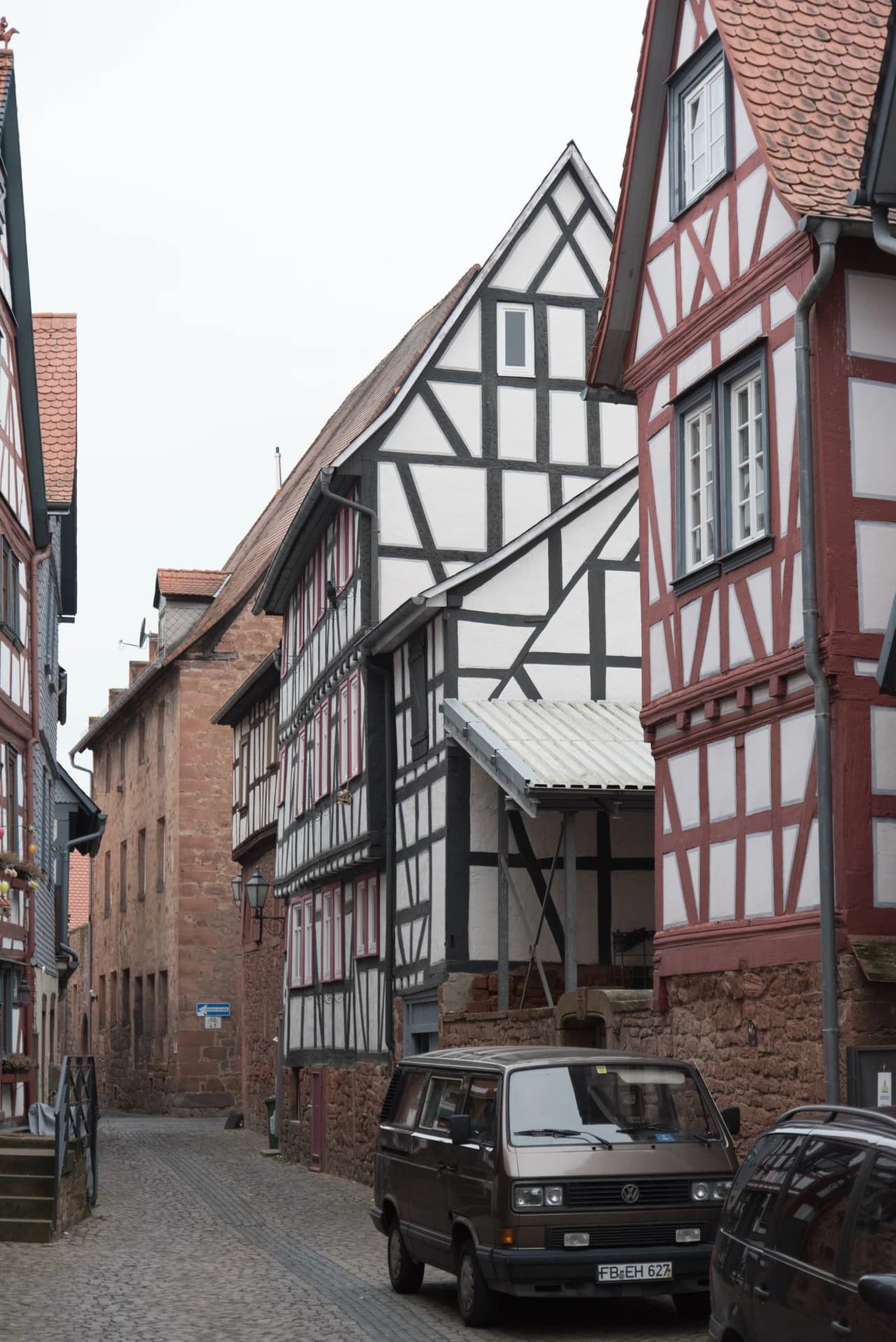 Fachwerkhäuser in der Sattlergasse in Büdingen