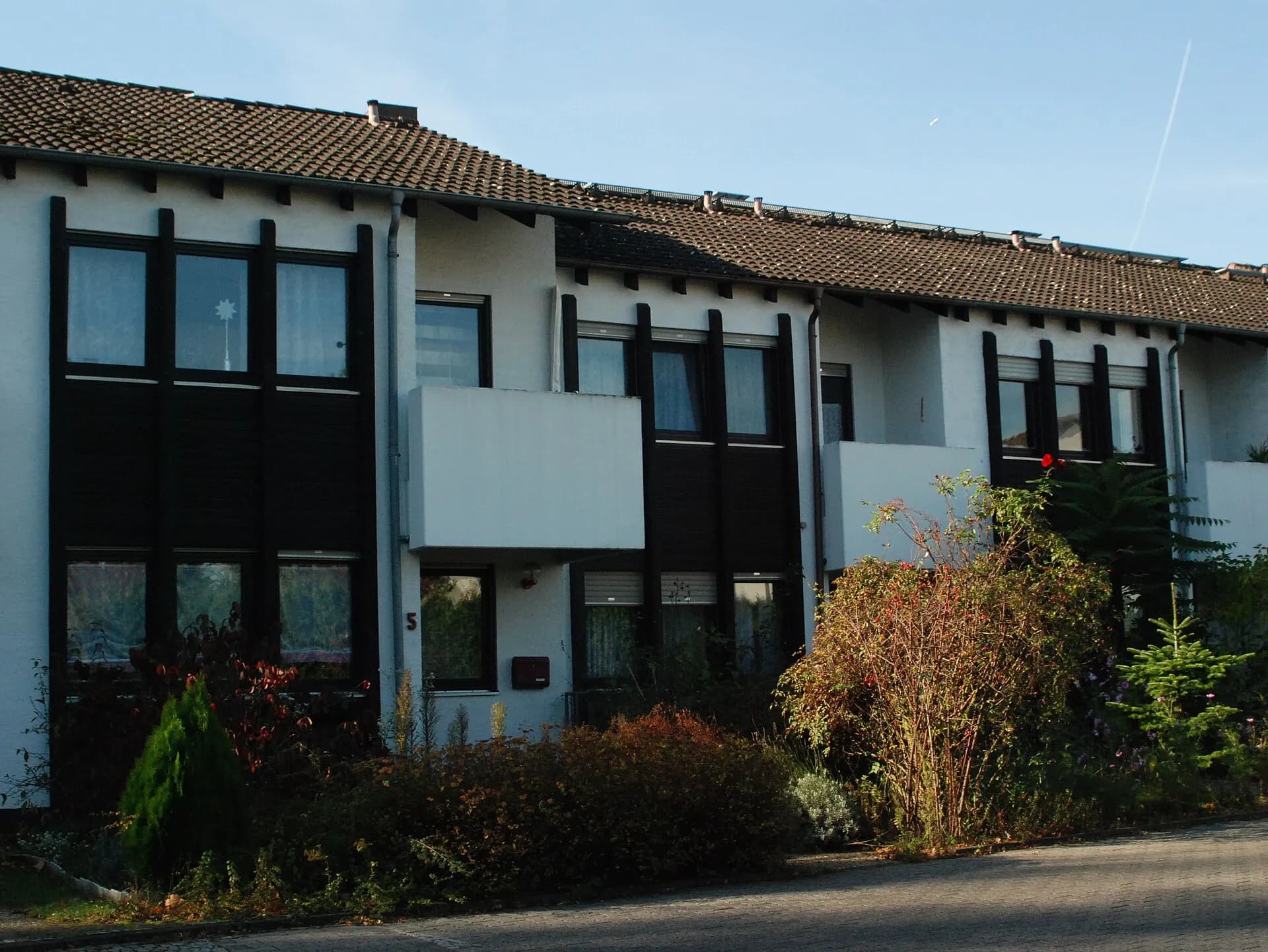 Reihenhäuser in der Schinkelstraße in Frankfurt Praunheim