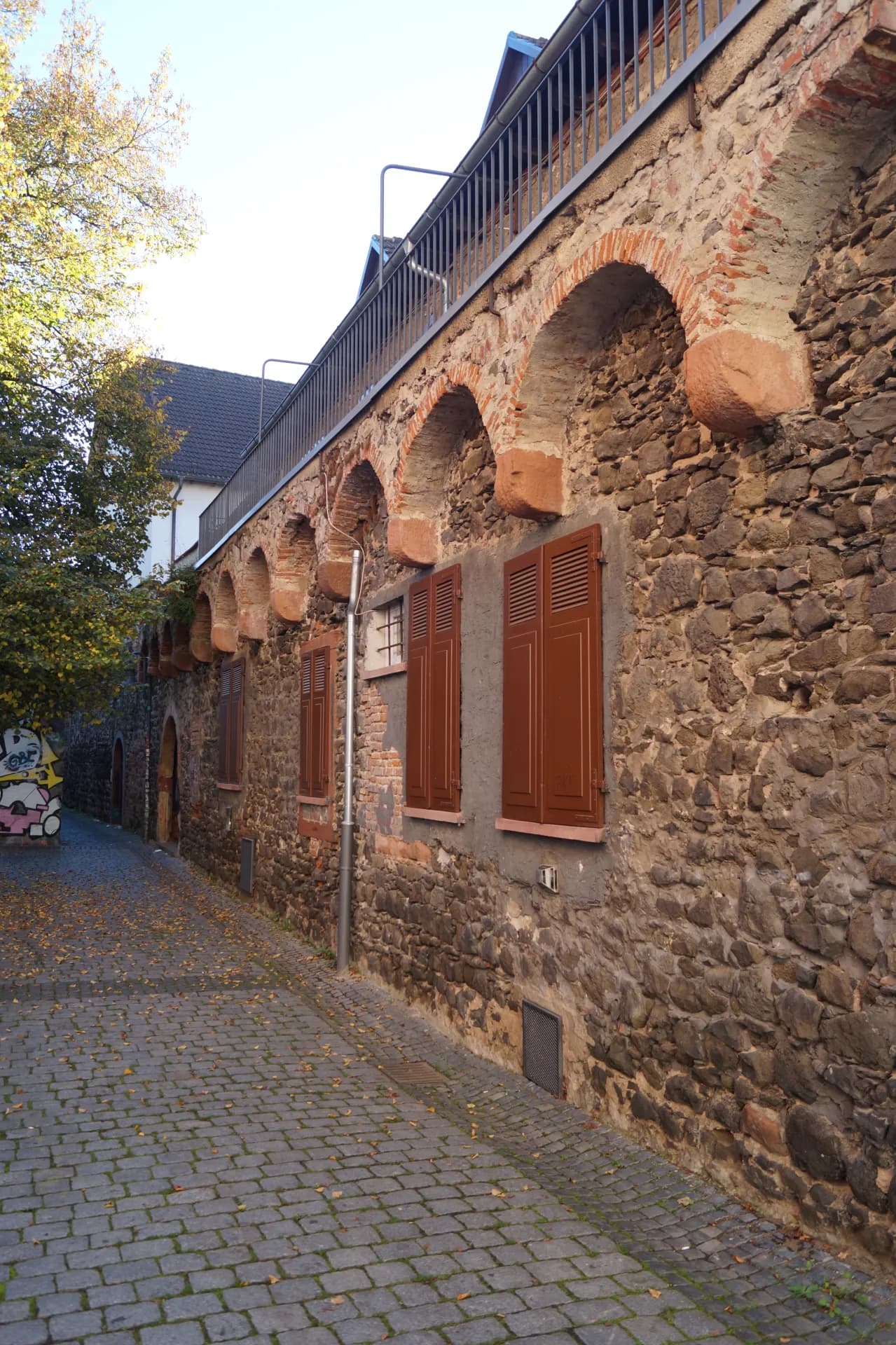 Stadtmauer an der Schlendergasse in Hanau