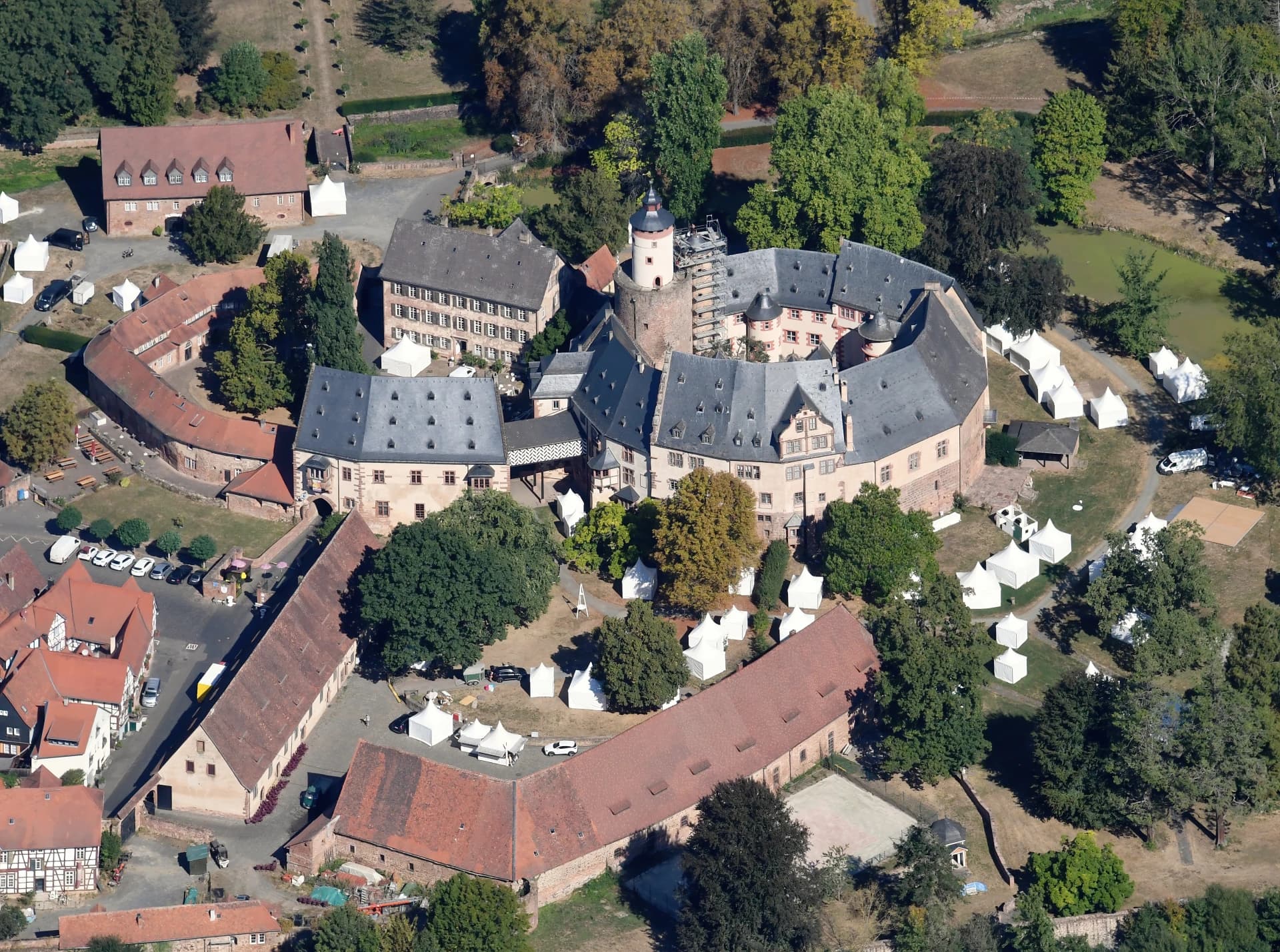 Luftbild von Schloss Büdingen