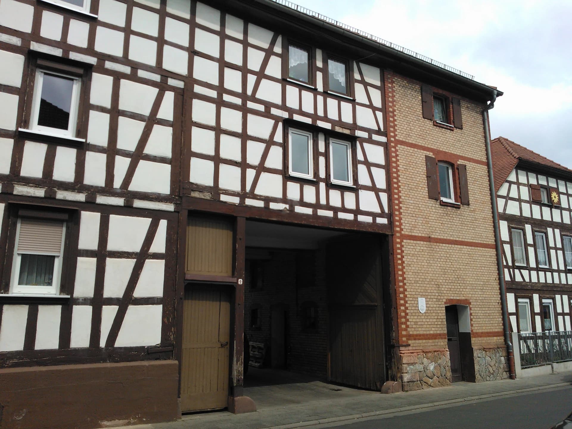 Fachwerkgebäude am ehemaligen Schlossstandort in Schaafheim
