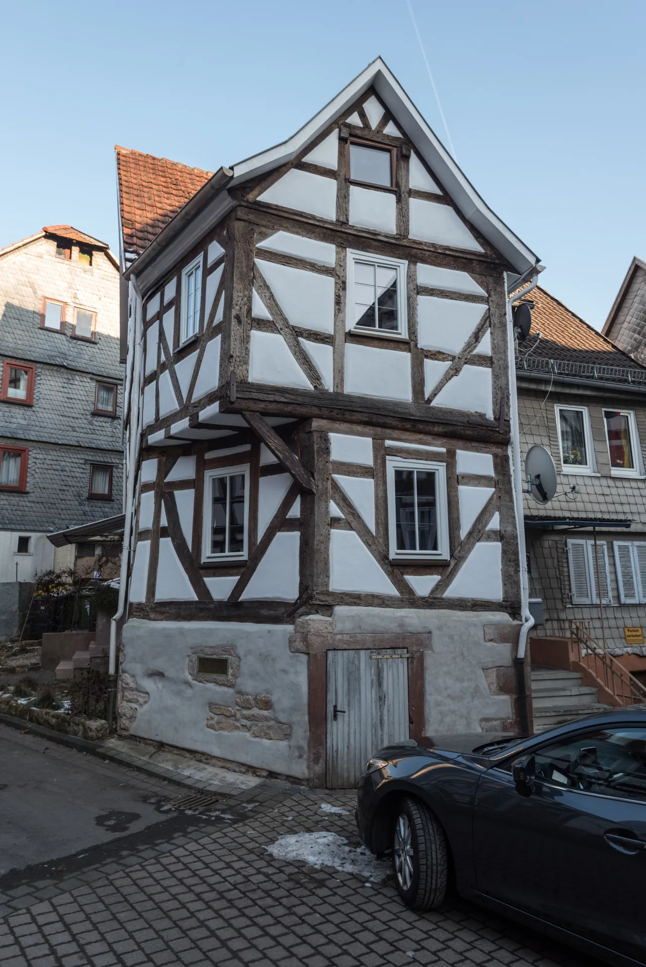 Giebel des Fachwerkhauses Schloßstraße 2 in Wächtersbach