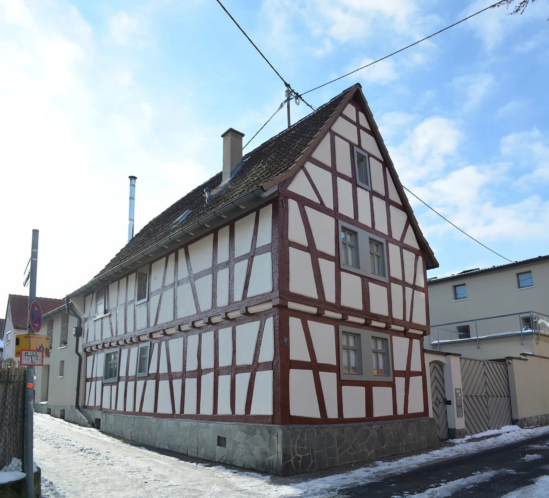 Fachwerkhaus an der Schüttgrabenstraße in Frankfurt Niederursel