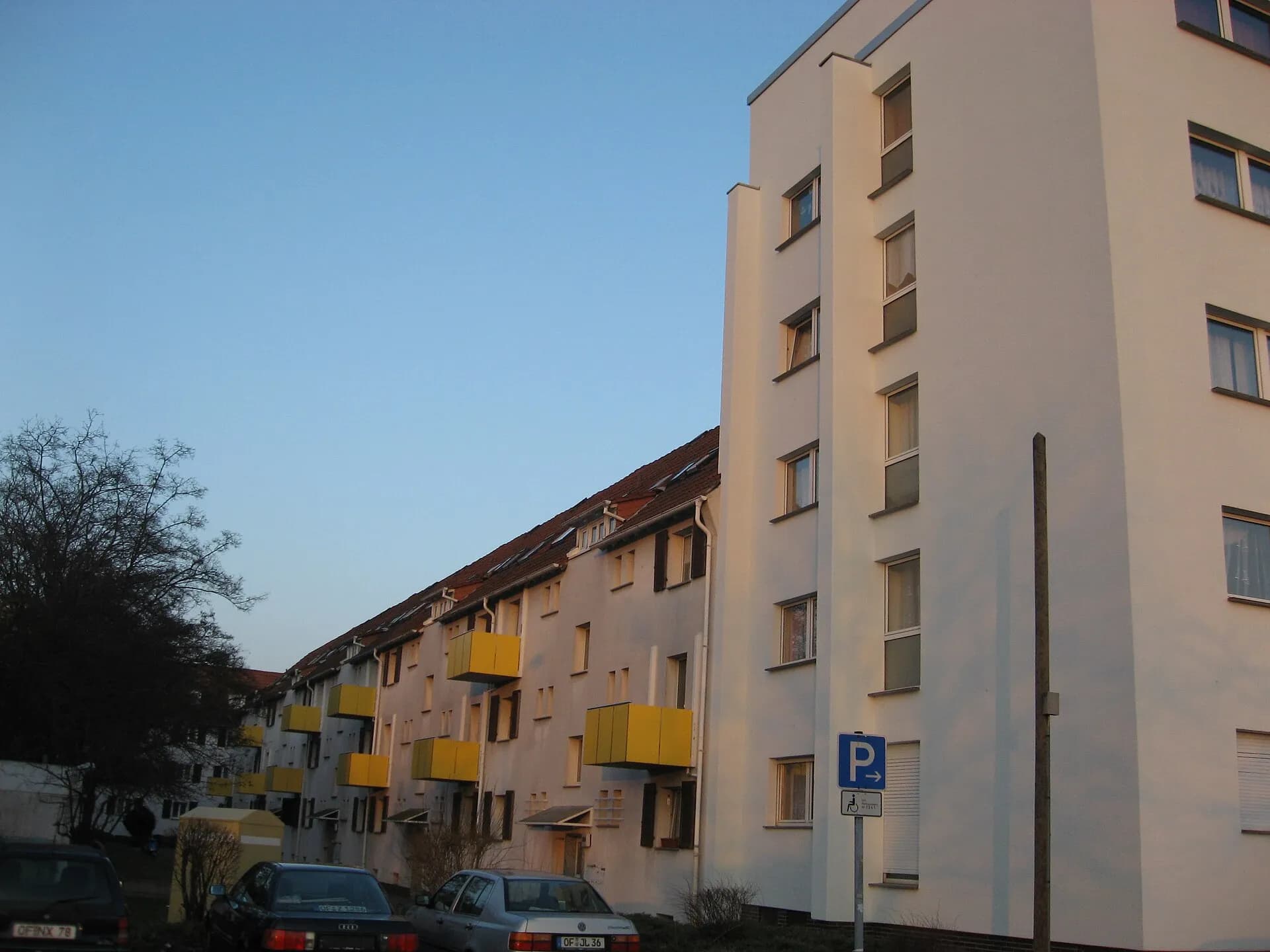 Wohnzeile an der Schumannstraße in Offenbach-Lauterborn