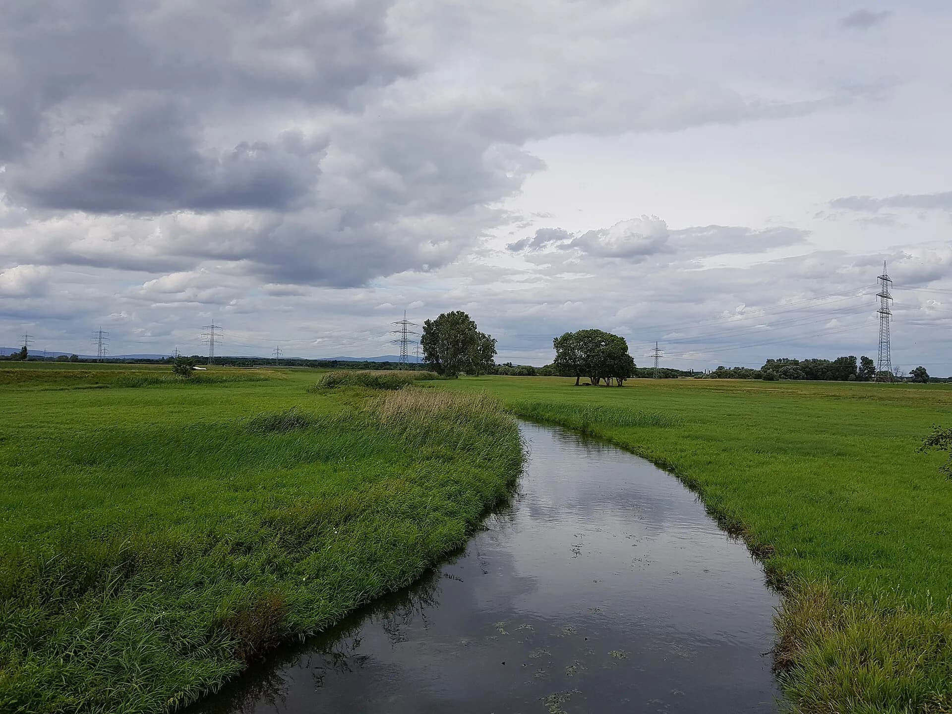 Schwarzbach in der Feldflur bei Trebur