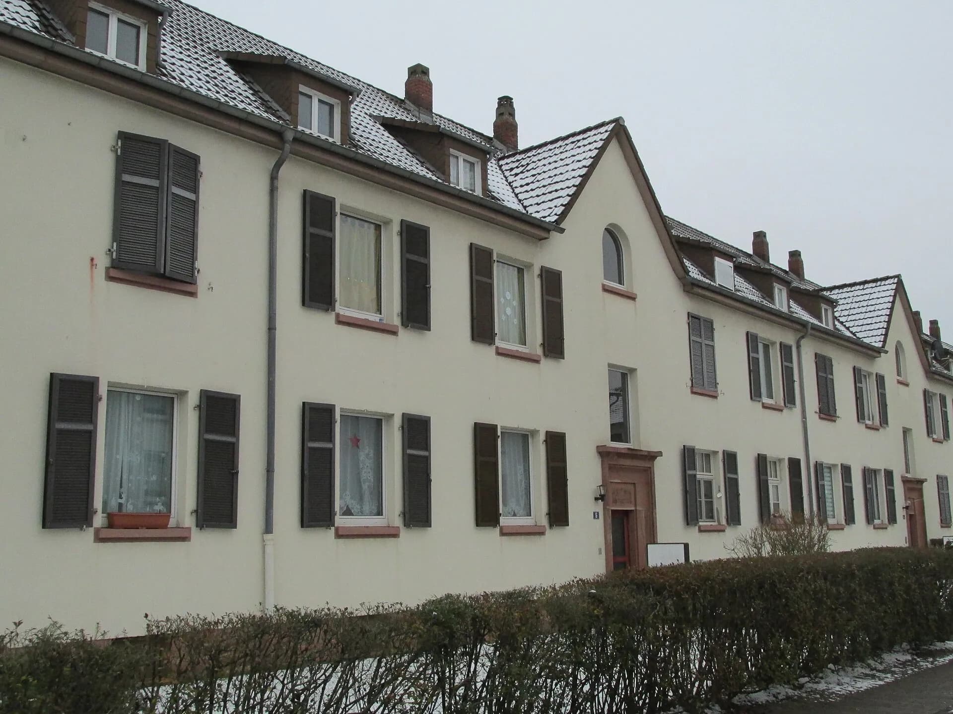 Siedlungshäuser an der Garbenstraße im Frankfurter Gutleutviertel