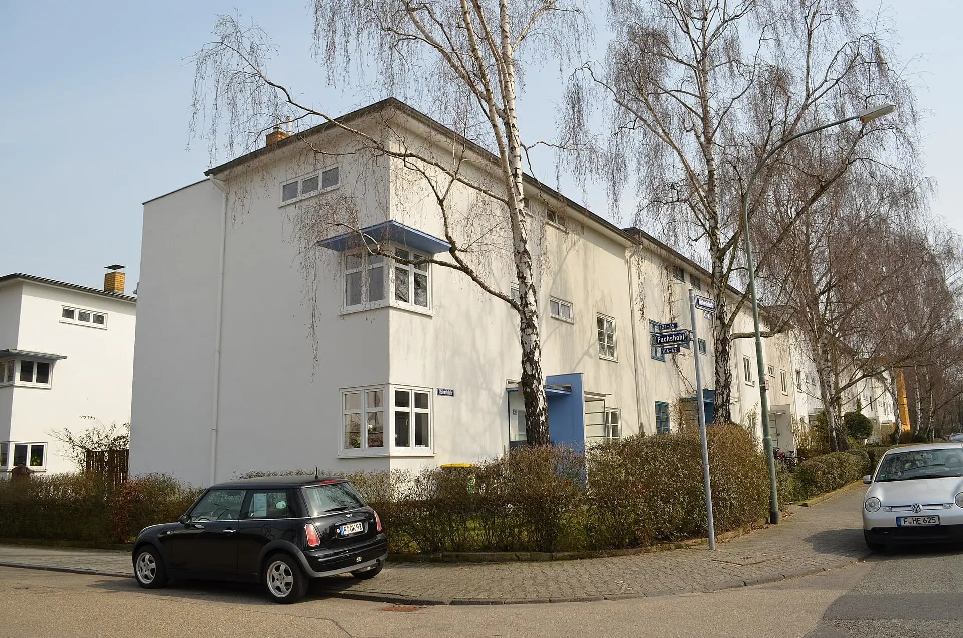 Zeilenbauten der Siedlung Höhenblick in Frankfurt Ginnheim