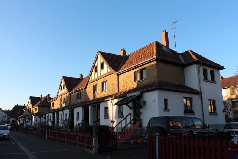 Siedlungshäuser an der Königswarterstraße in Gustavsburg