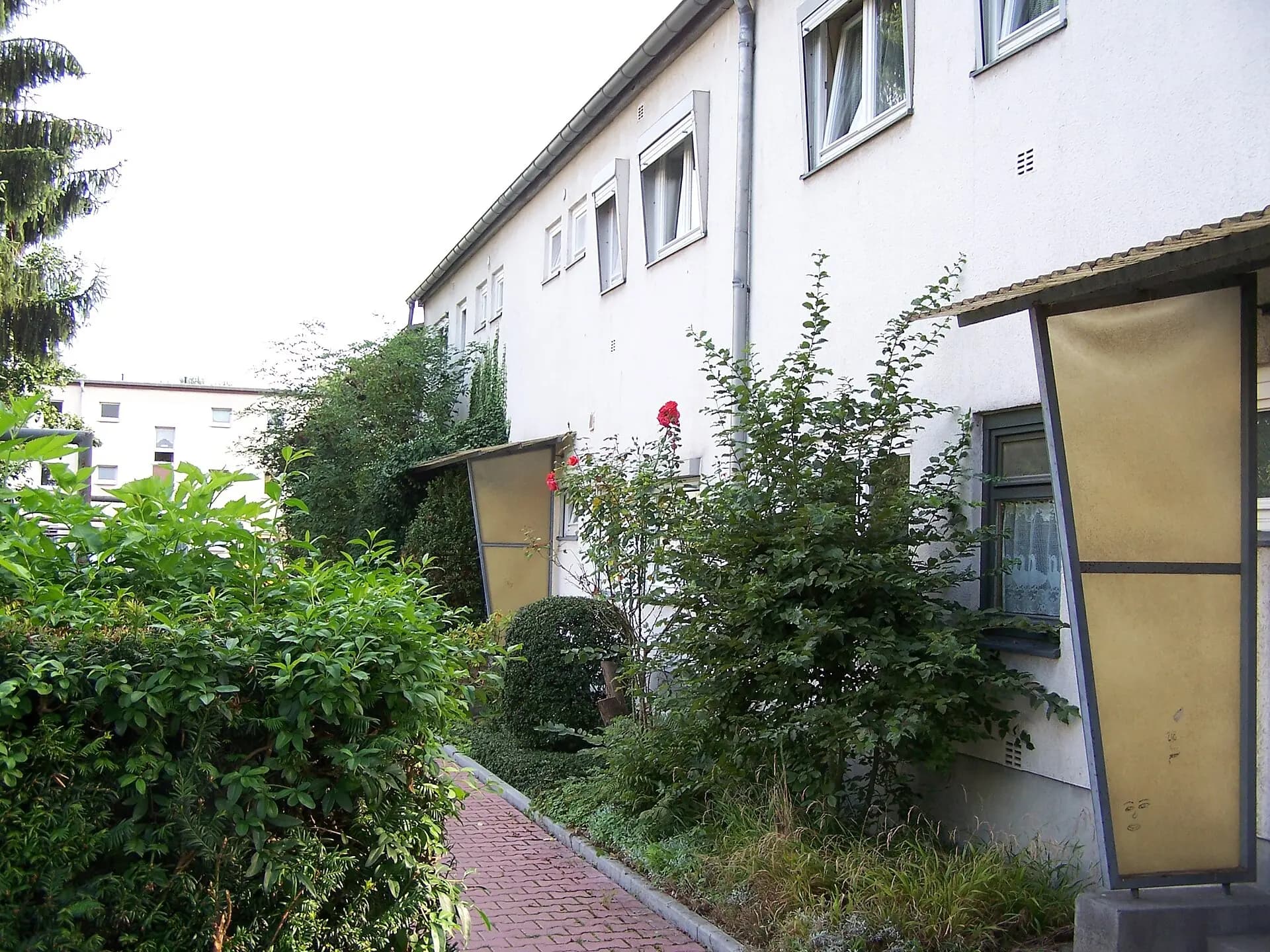 Gartenseite der Siedlung Westhausen in Frankfurt Praunheim