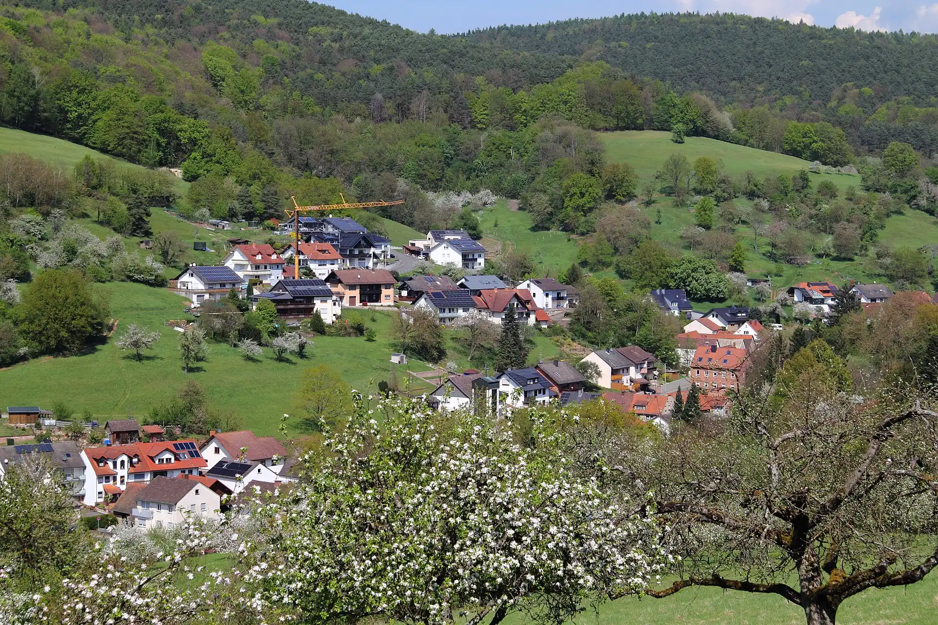 Hanglagen im Ortsteil Soden in Sulzbach am Main