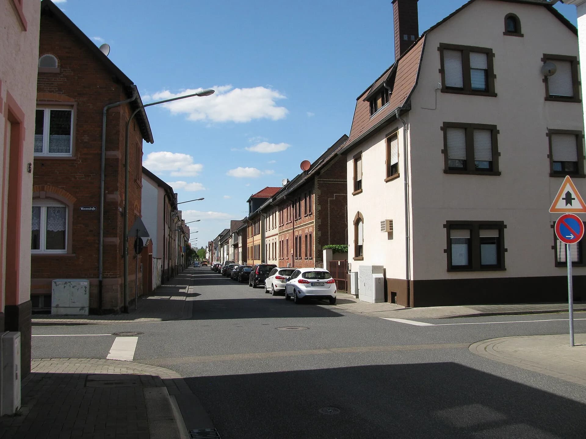 Straßenzug in der Spessartstraße in Hanau-Großauheim