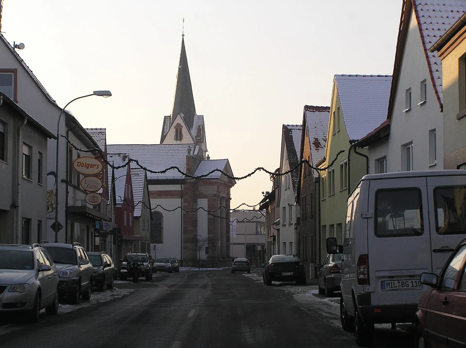 Spessartstraße im Ortskern von Sulzbach am Main