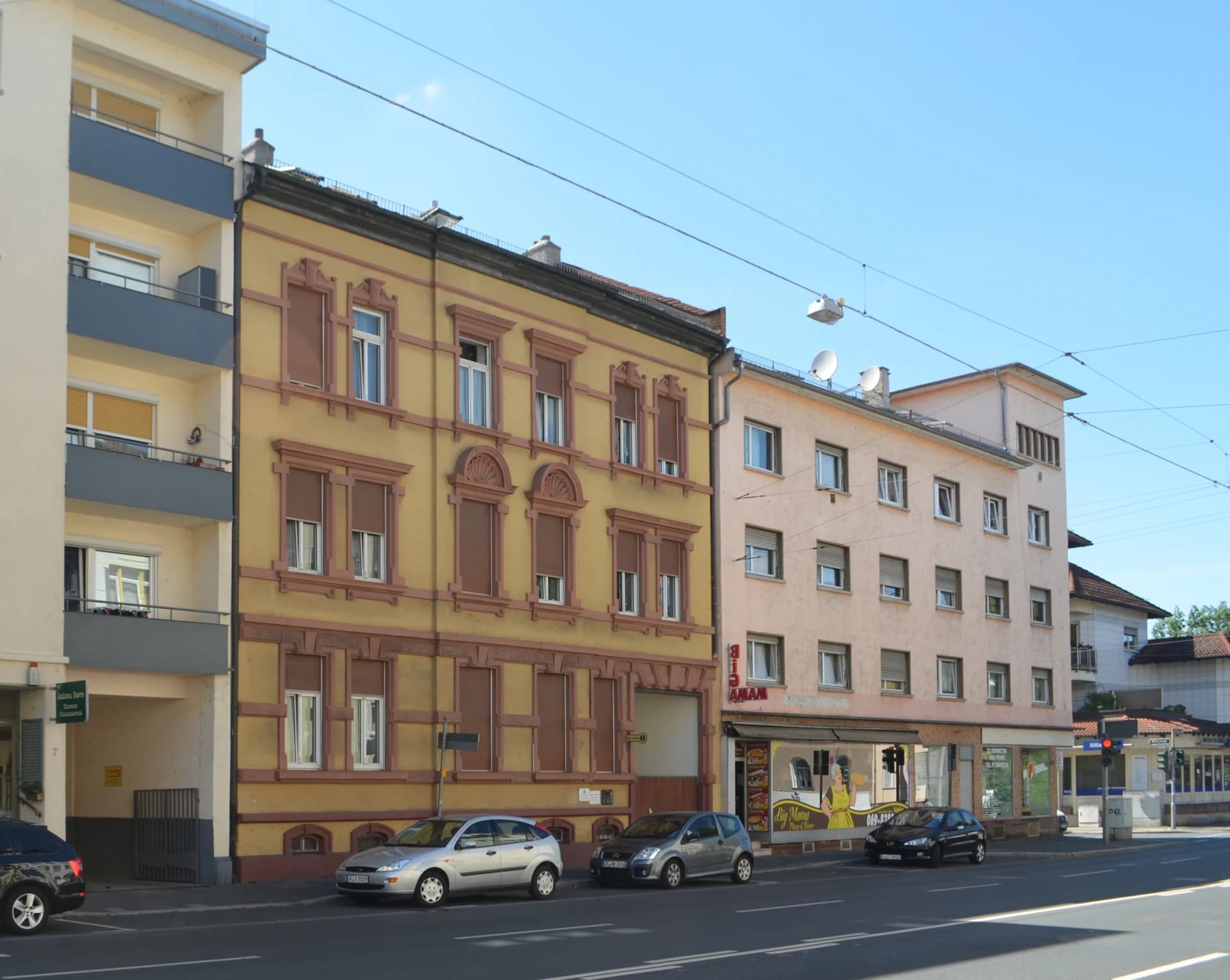 Wohnhäuser an der Sprendlinger Landstraße in Offenbach
