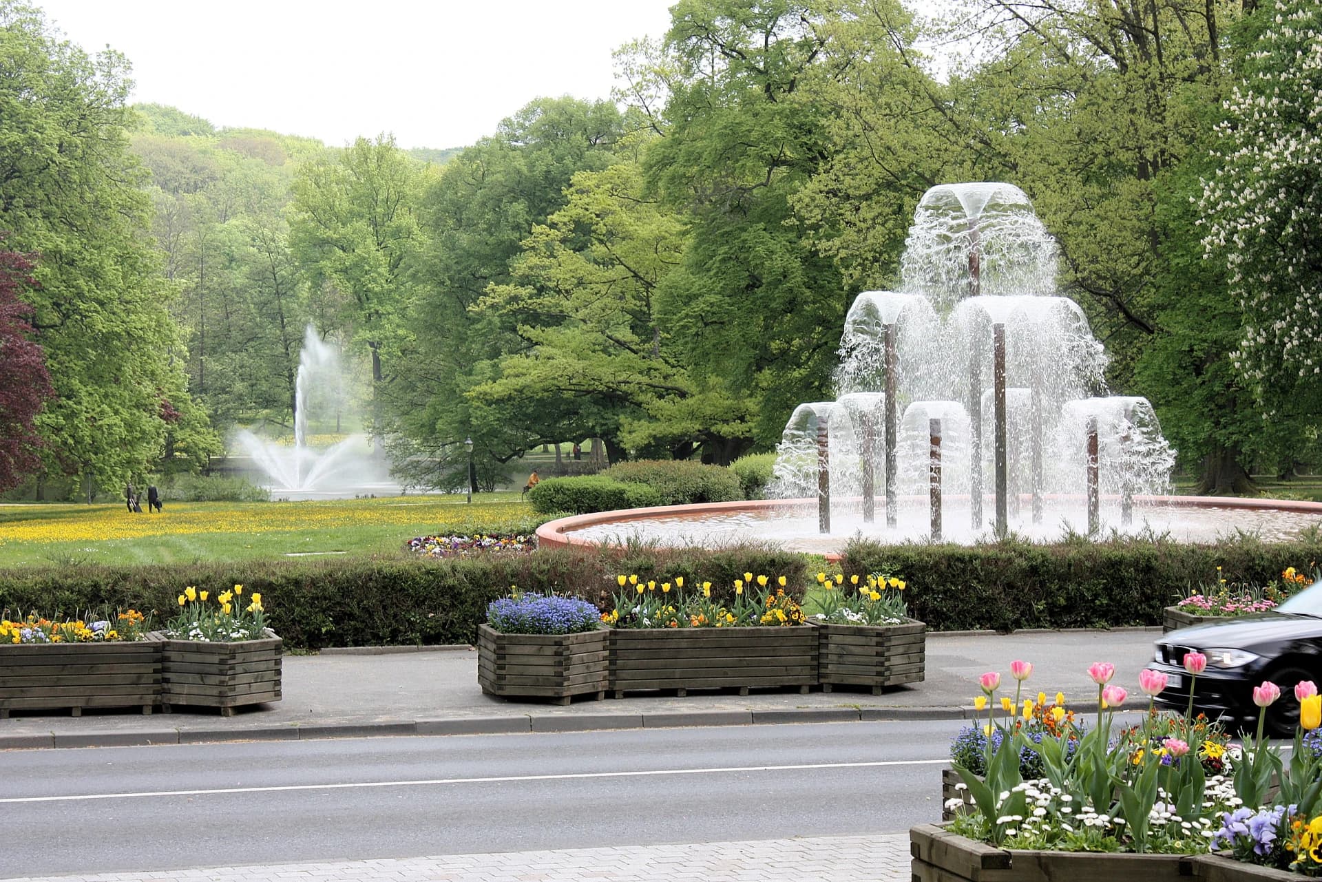 Springbrunnen im Kurpark Bad Homburg