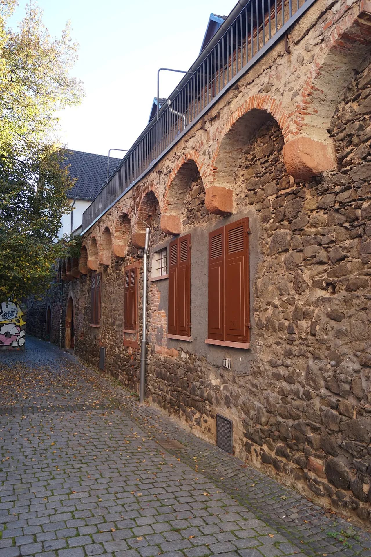 Stadtmauer an der Schlendergasse in Hanau