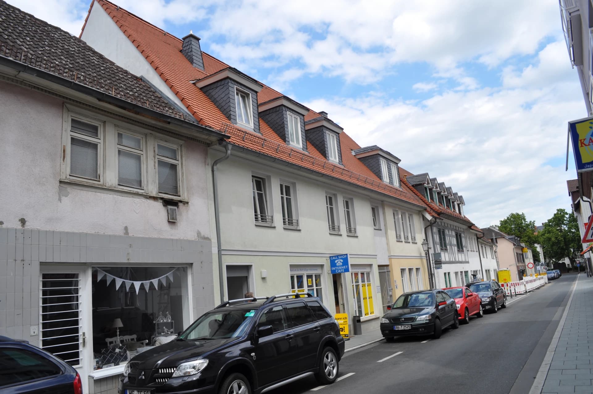 Straßenzeile in der Wallstraße in Bad Homburg