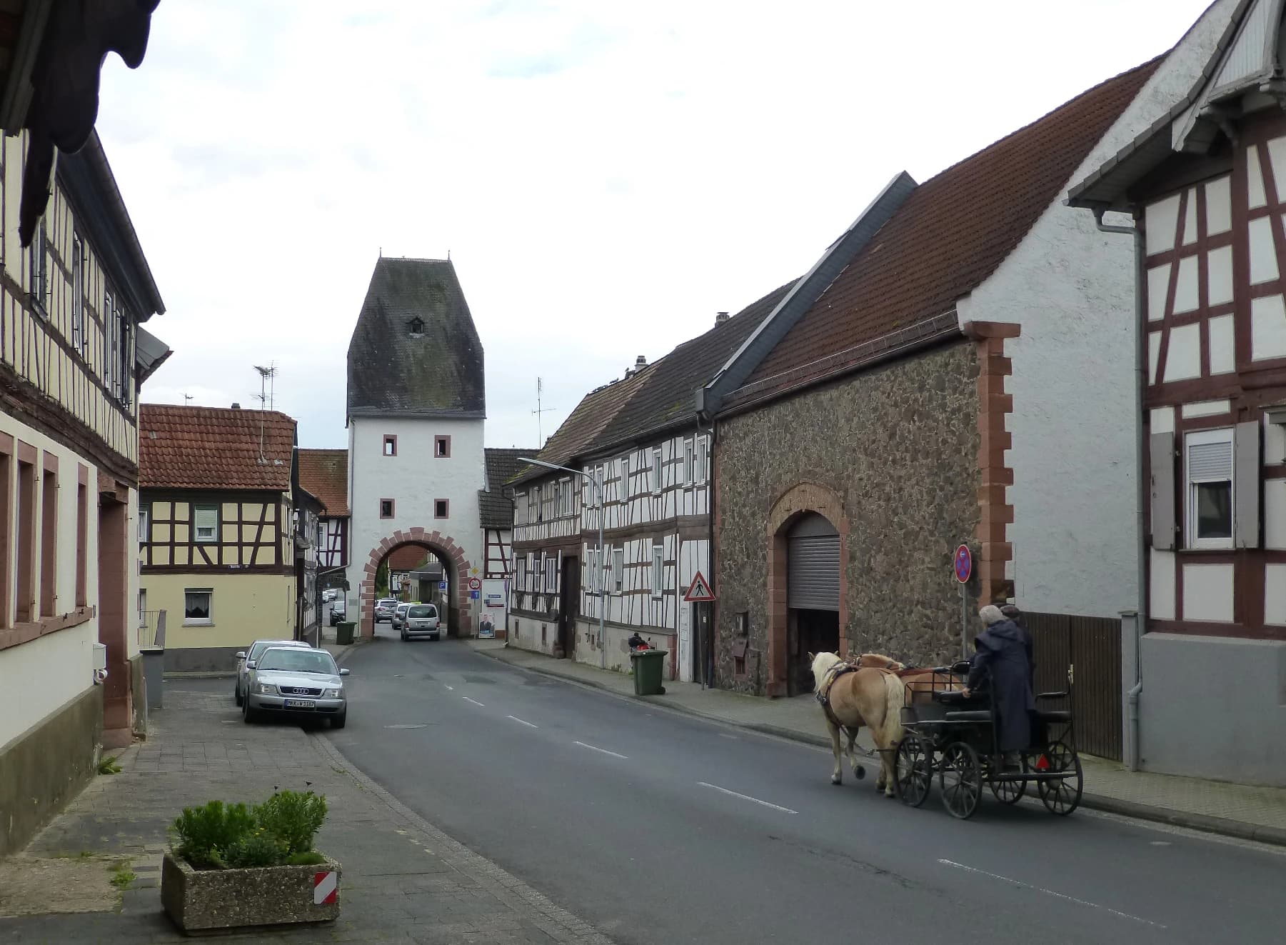 Straßenzug am Untertor im Ortsteil Marköbel in Hammersbach