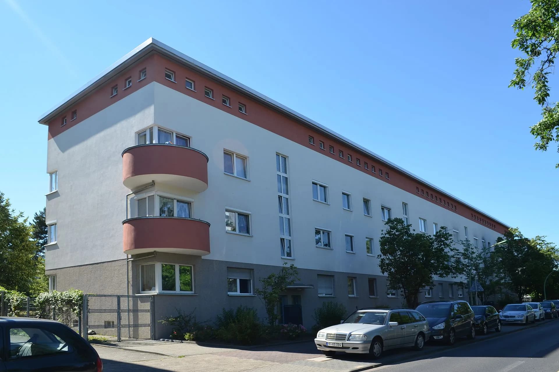 Wohnbebauung an der Trifelsstraße in Frankfurt Niederrad