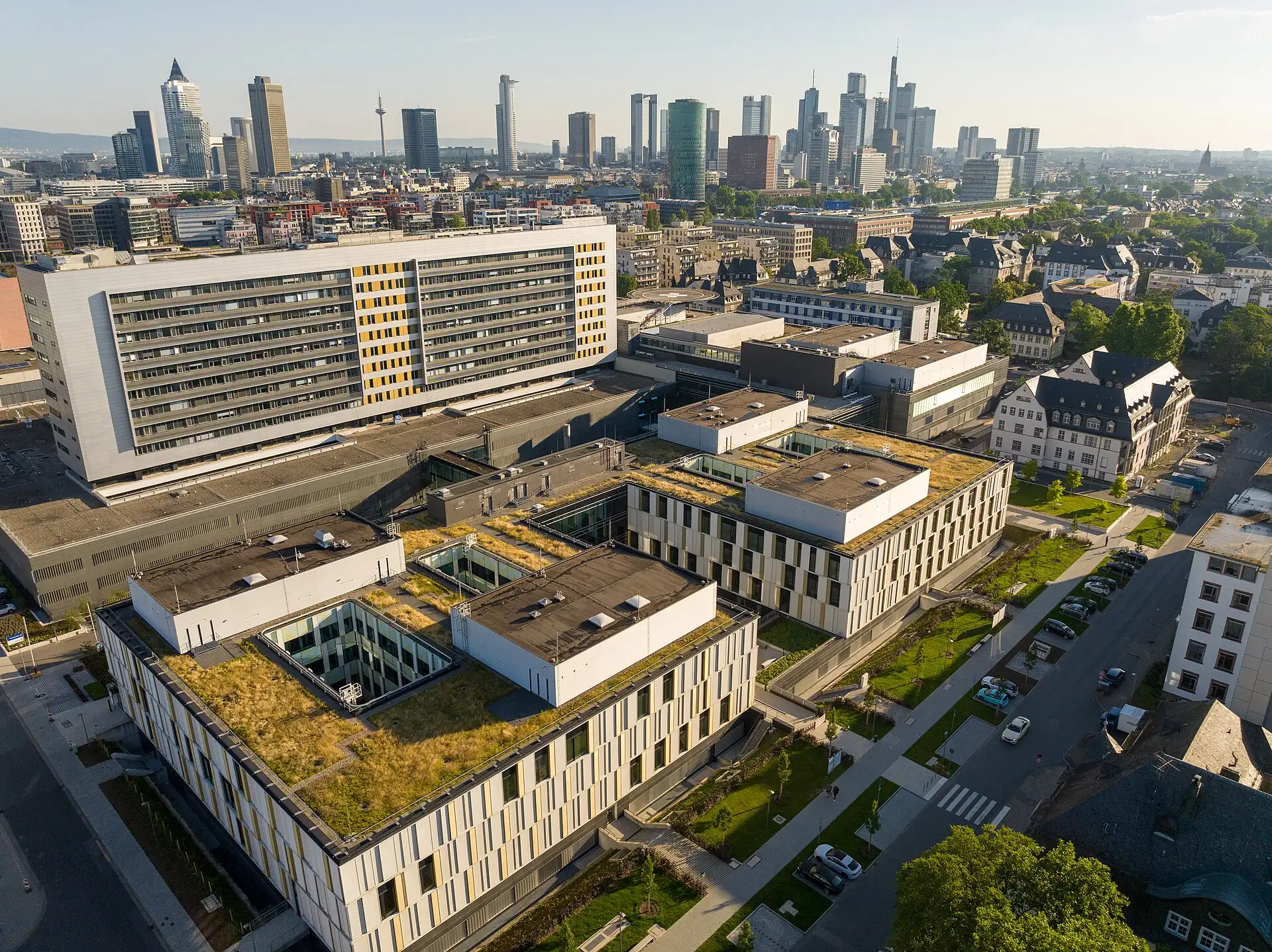 Luftbild des Universitätsklinikums in Frankfurt am Main