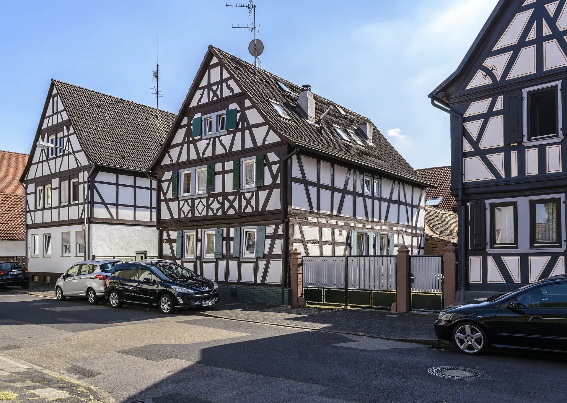 Fachwerkzeile an der Untermainstraße in Mühlheim am Main