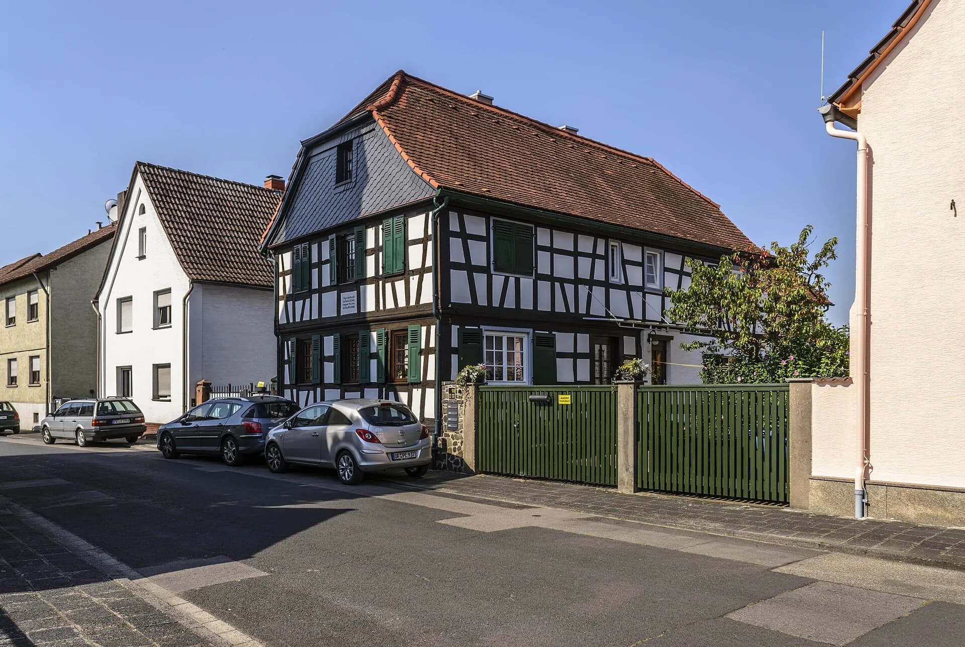 Fachwerkhaus an der Ecke Untermainstraße in Mühlheim am Main