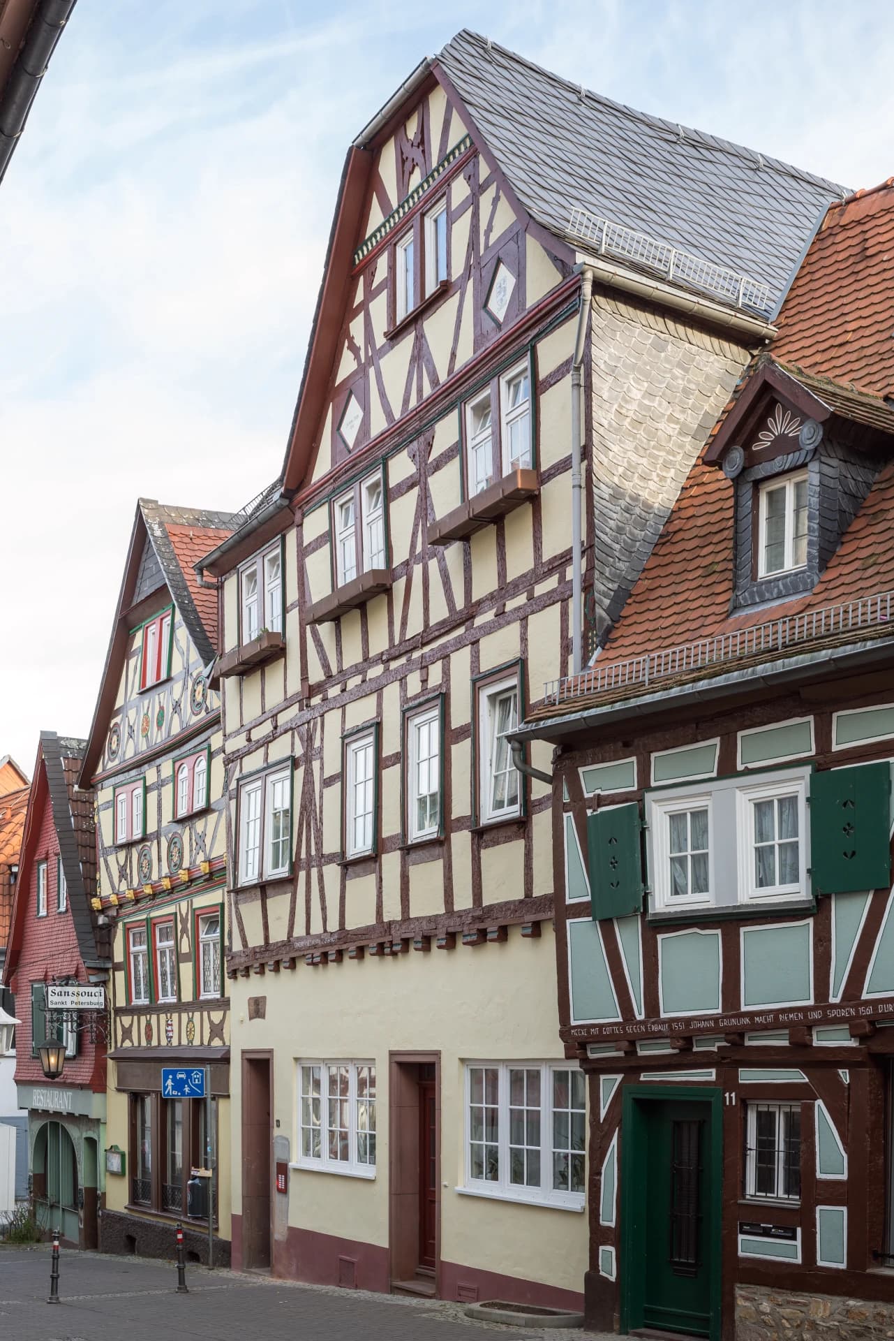 Fachwerkzeile Usagasse 13 in Friedberg (Hessen)