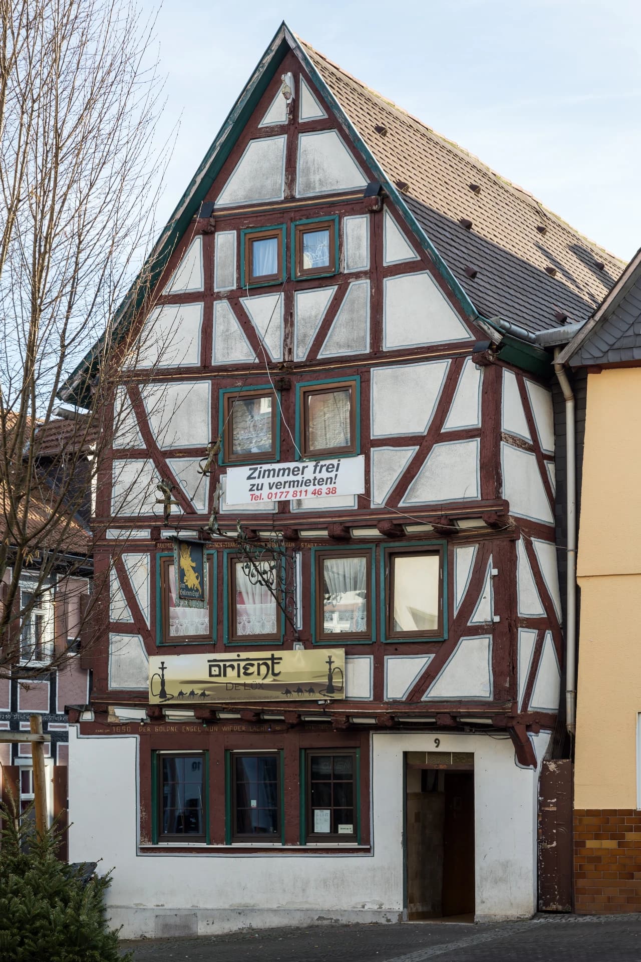 Fachwerkgiebelhaus Usagasse 9 in Friedberg (Hessen)