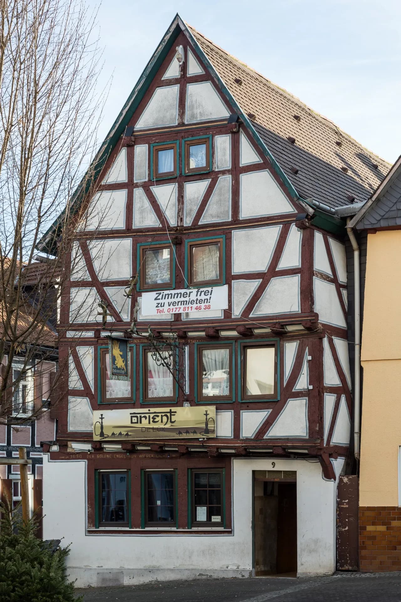 Fachwerkgiebelhaus Usagasse 9 in Friedberg (Hessen)