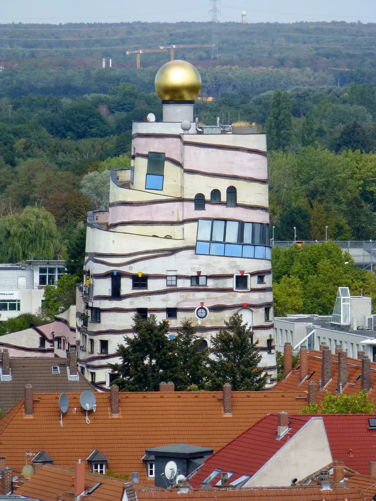 Blick auf die Waldspirale in Darmstadt