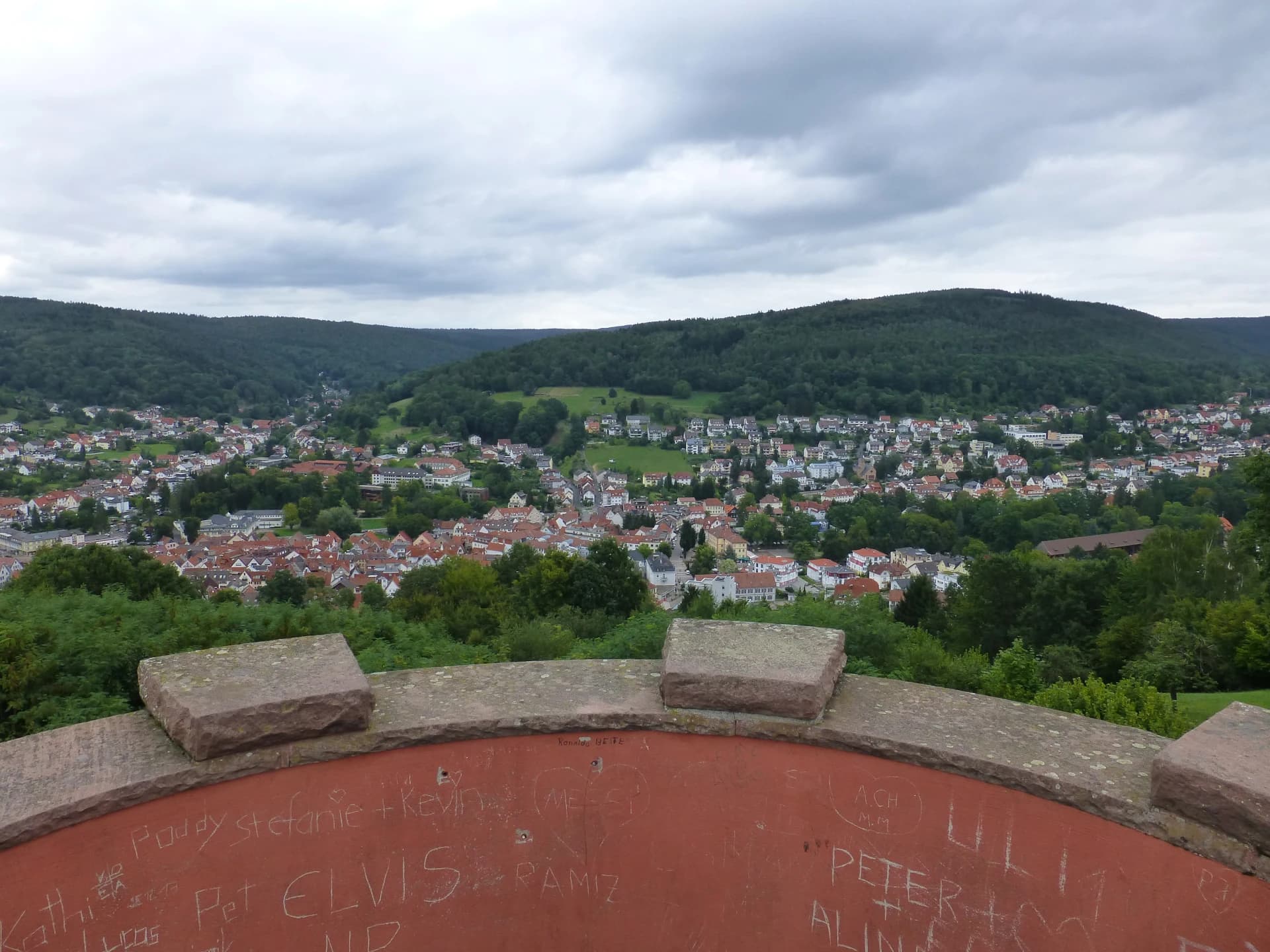 Aussicht vom Wartturm über Bad Orb