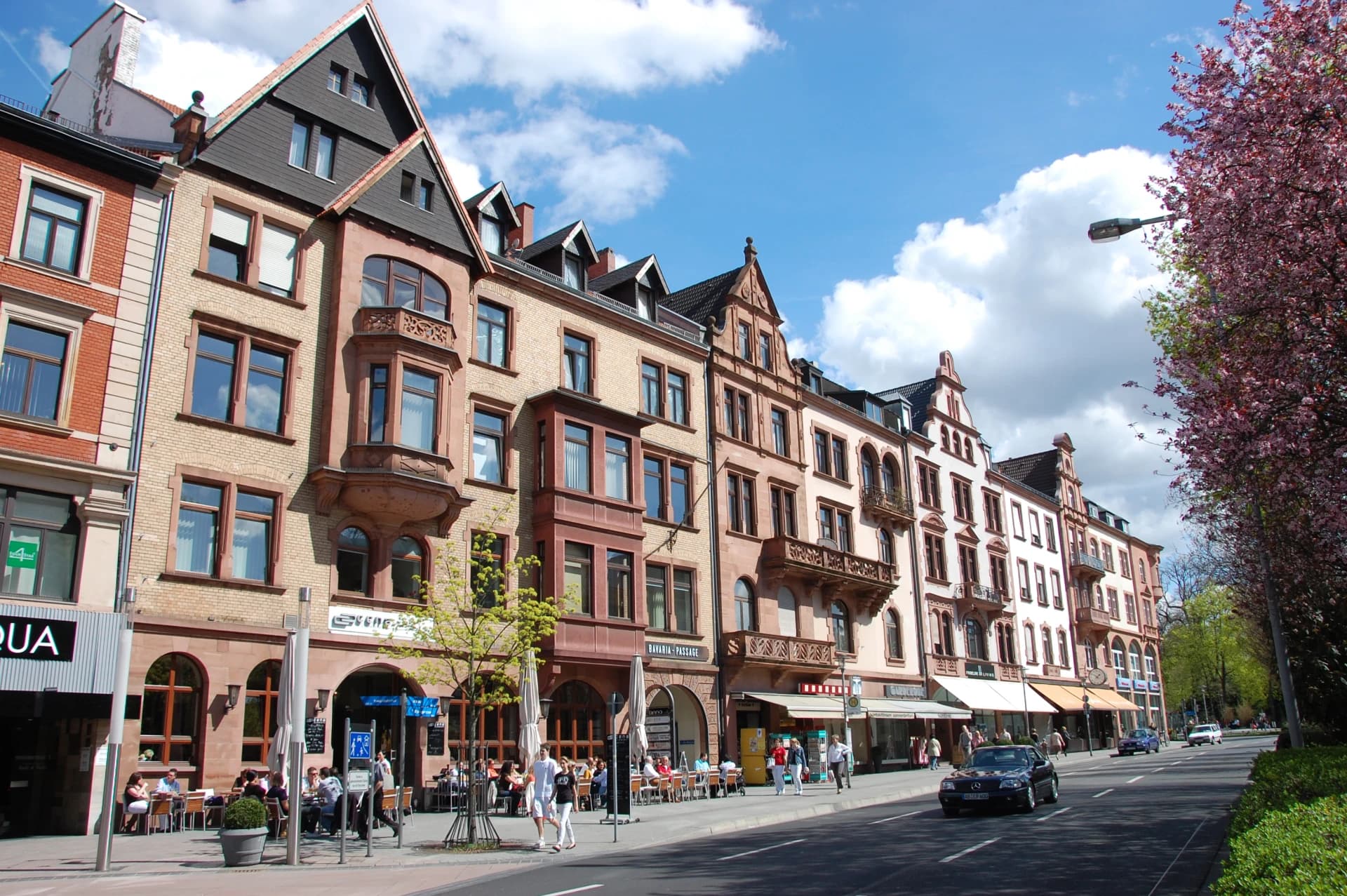 Gründerzeitfassaden in der Weißenburger Straße in Aschaffenburg