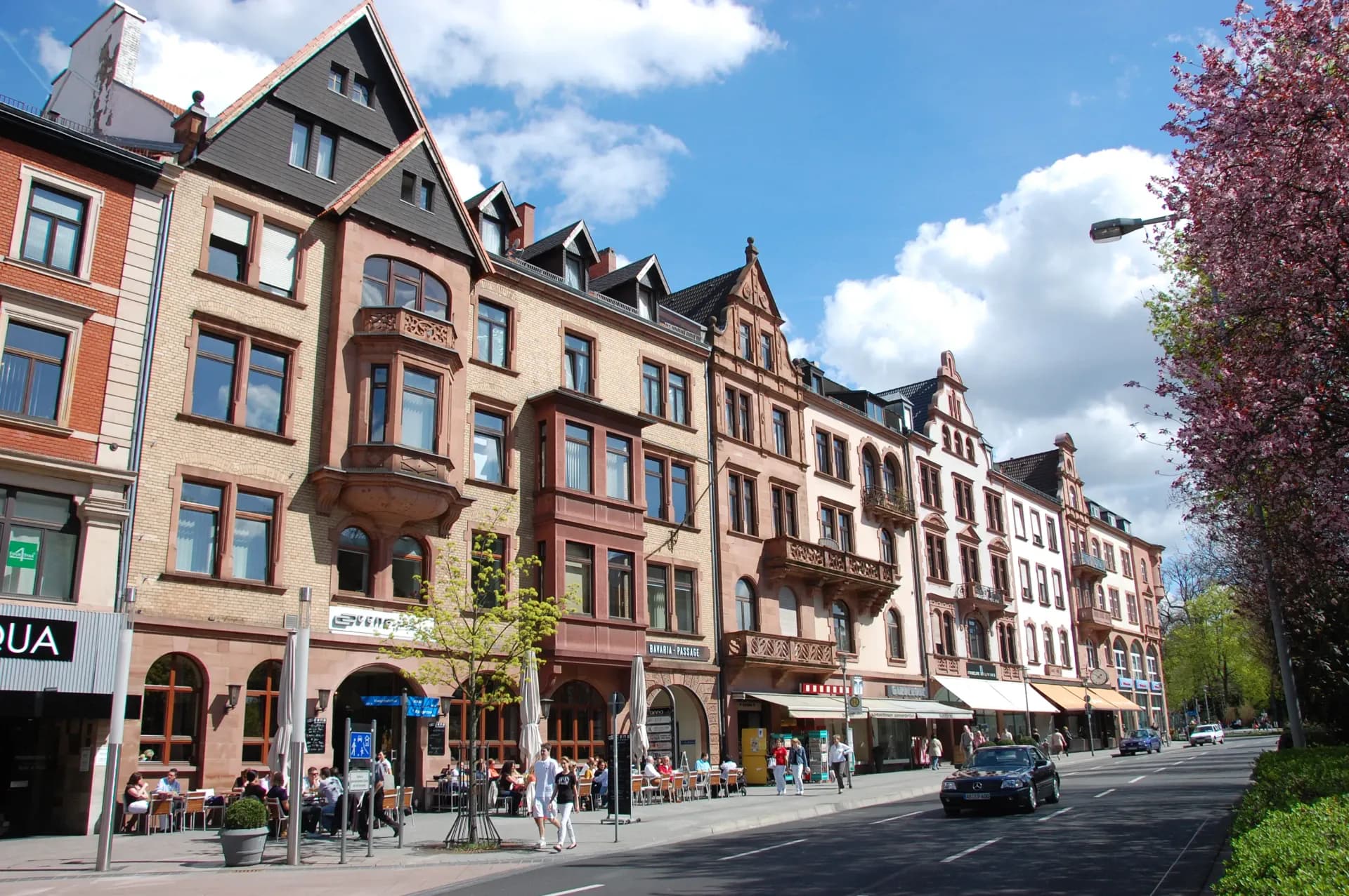 Gründerzeitfassaden in der Weißenburger Straße in Aschaffenburg
