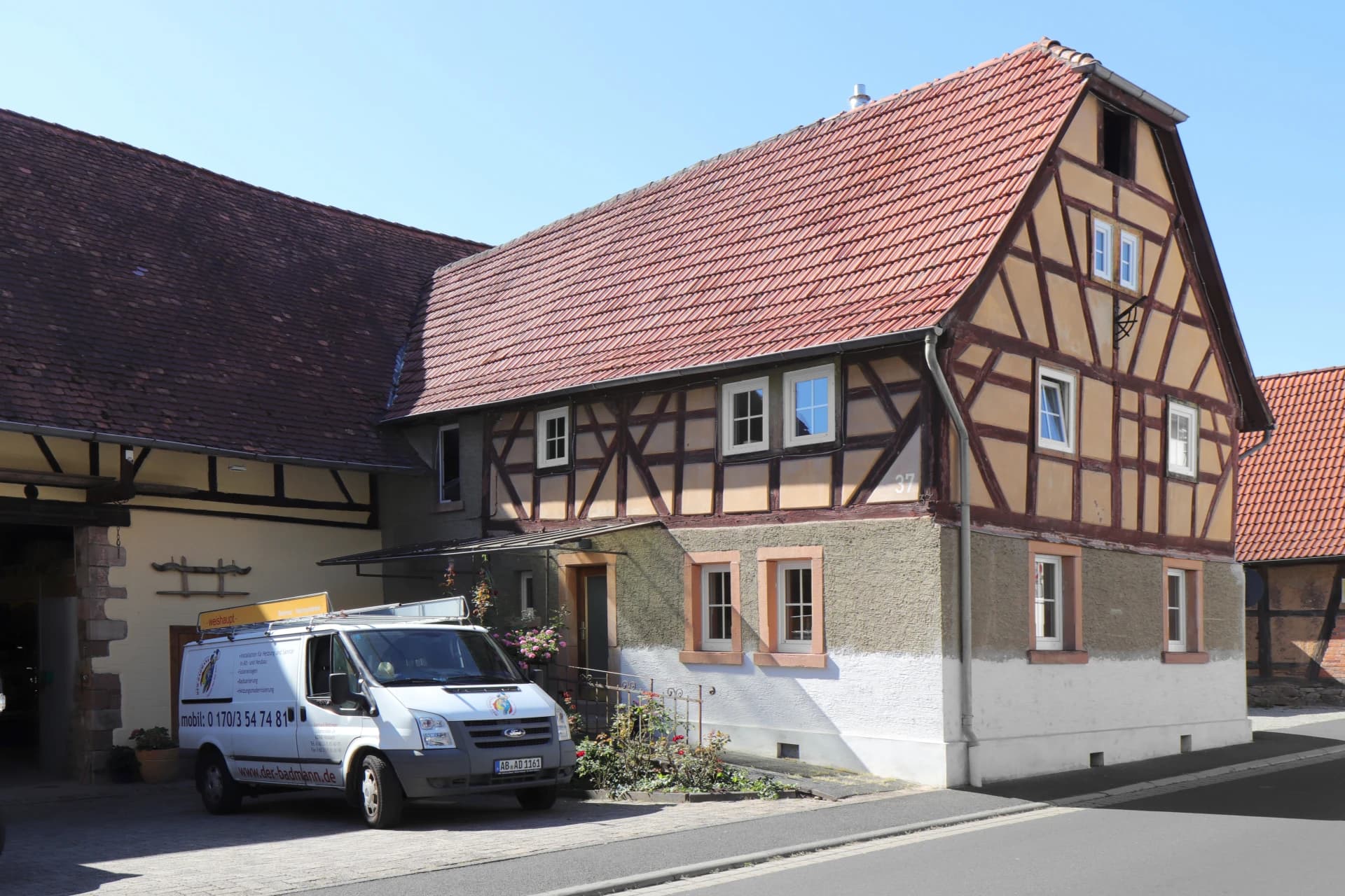 Fachwerk-Hofreite an der Dorfstraße in Wenighösbach in Hösbach