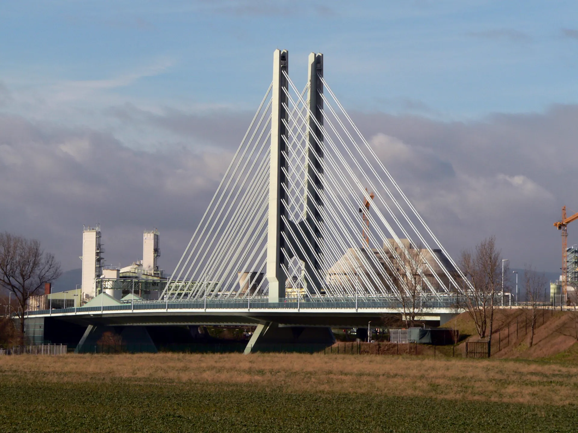 Werksbrücke West über den Main bei Frankfurt Sindlingen