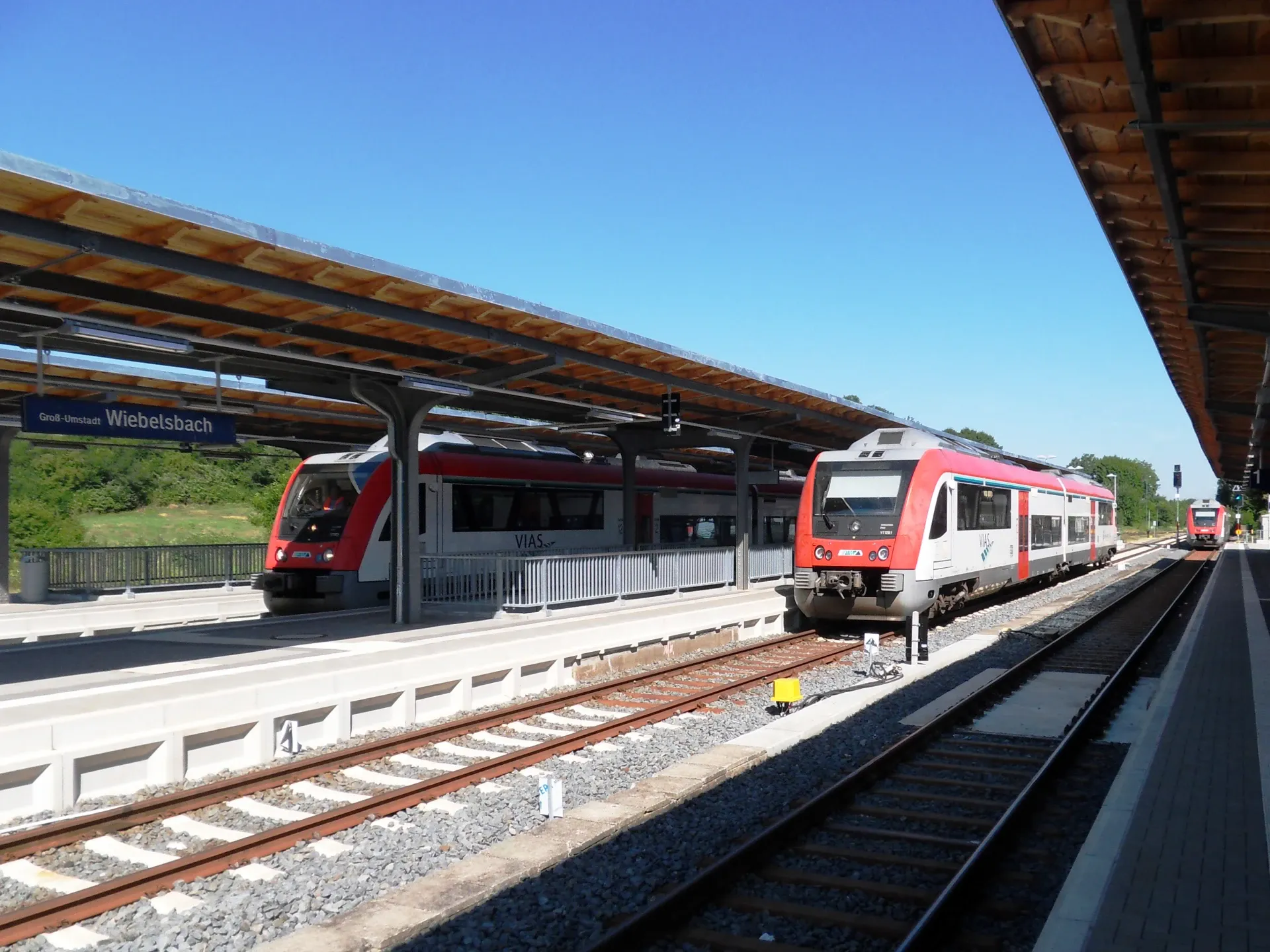 Bahnsteige des Bahnhofs Groß-Umstadt Wiebelsbach