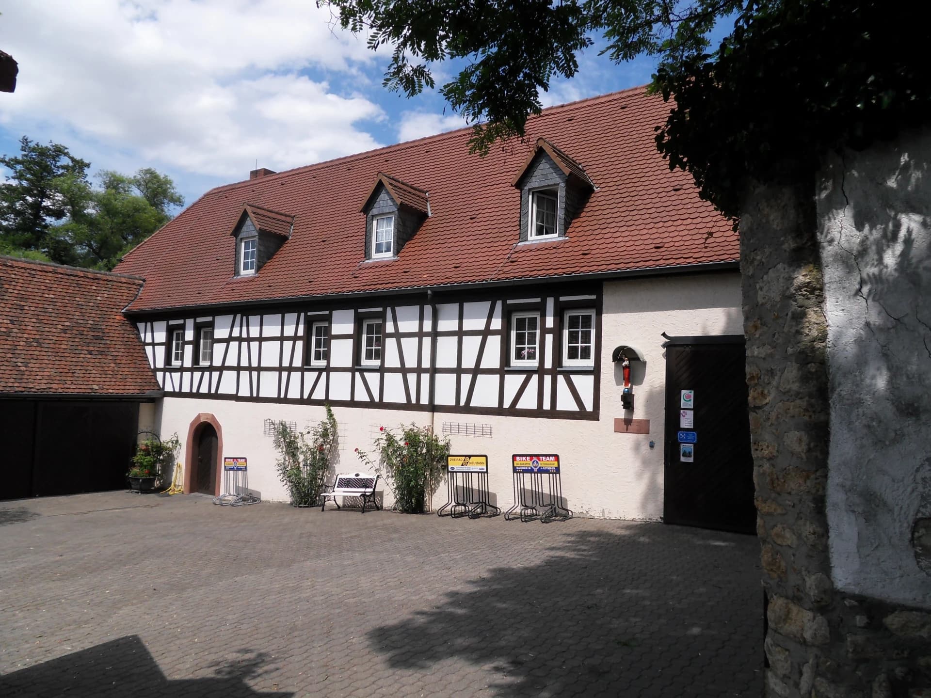 Fachwerkgebäude der Wiesenmühle in Flörsheim am Main