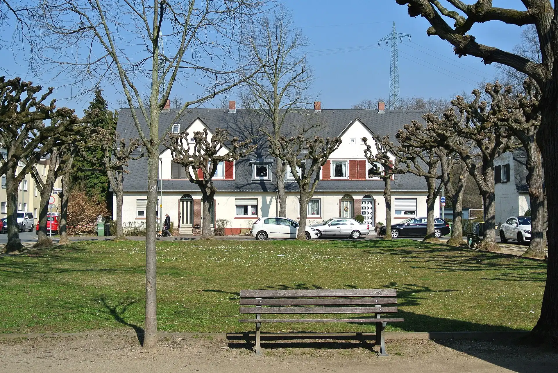 Wohnhäuser am Grünanger der Foockenstraße in Frankfurt Griesheim