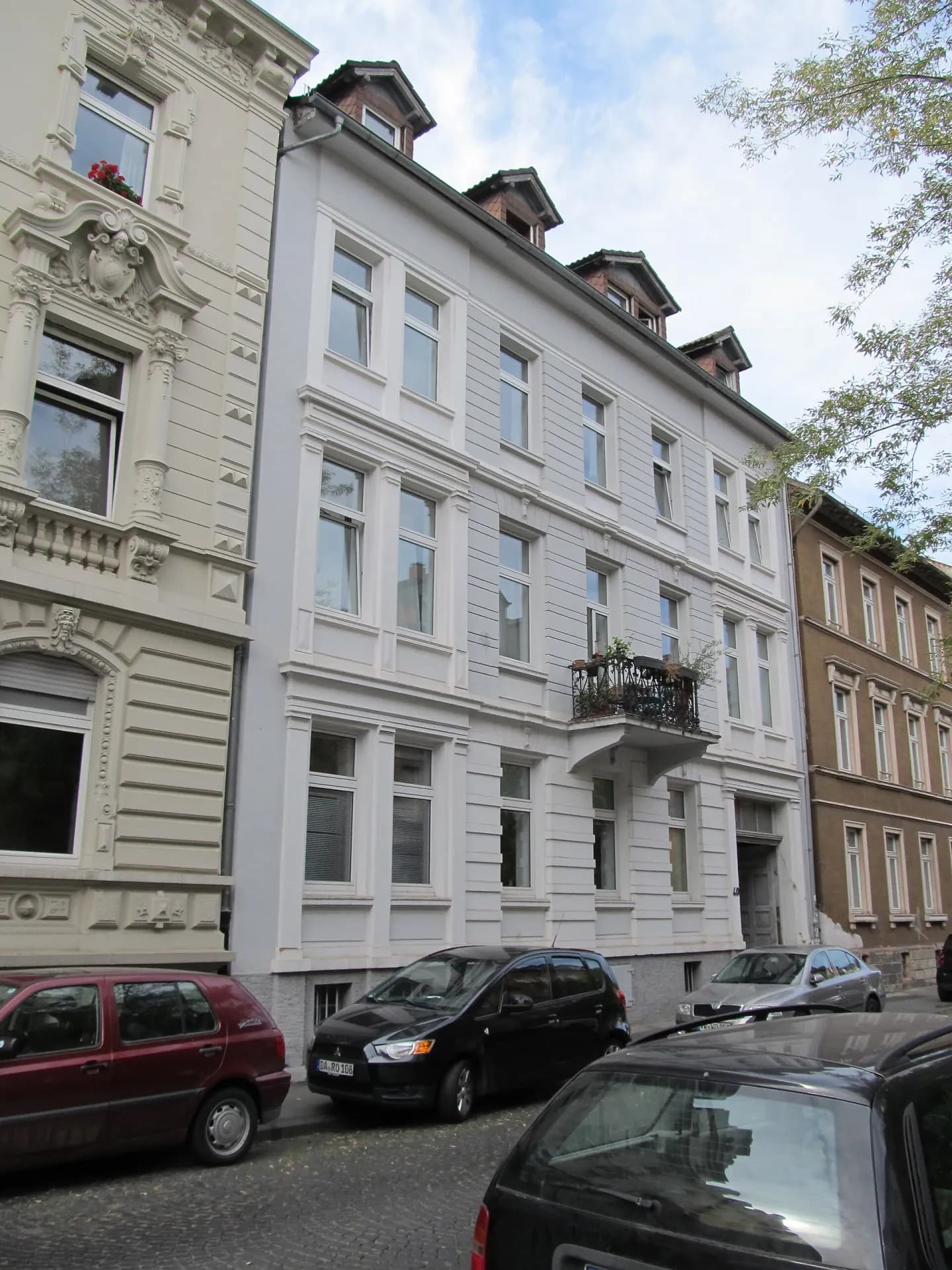 Gründerzeitfassade in der Wilhelm-Leuschner-Straße 40 in Darmstadt-Nord