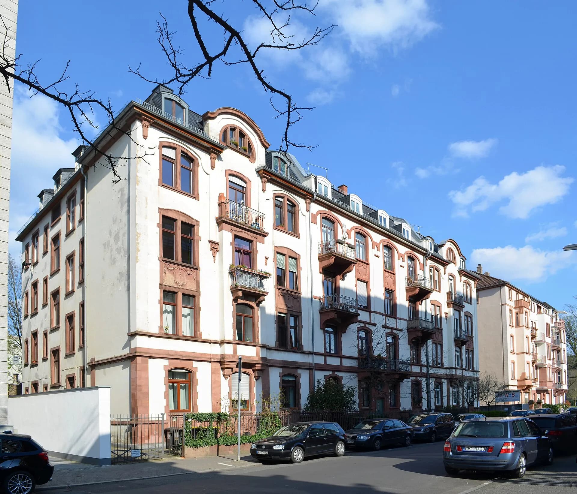 Wohnhäuser in der Waldschmidtstraße im Frankfurter Ostend