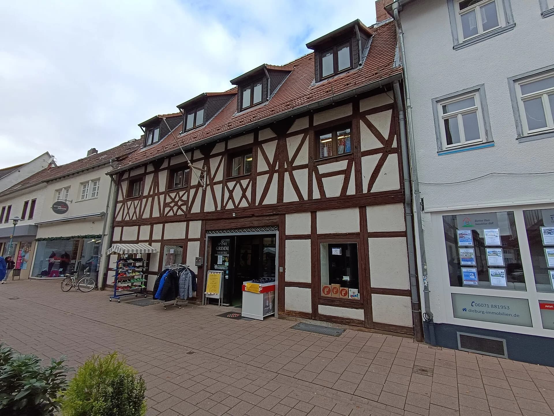 Zuckerstraße 18 im Gassenblick in Dieburg